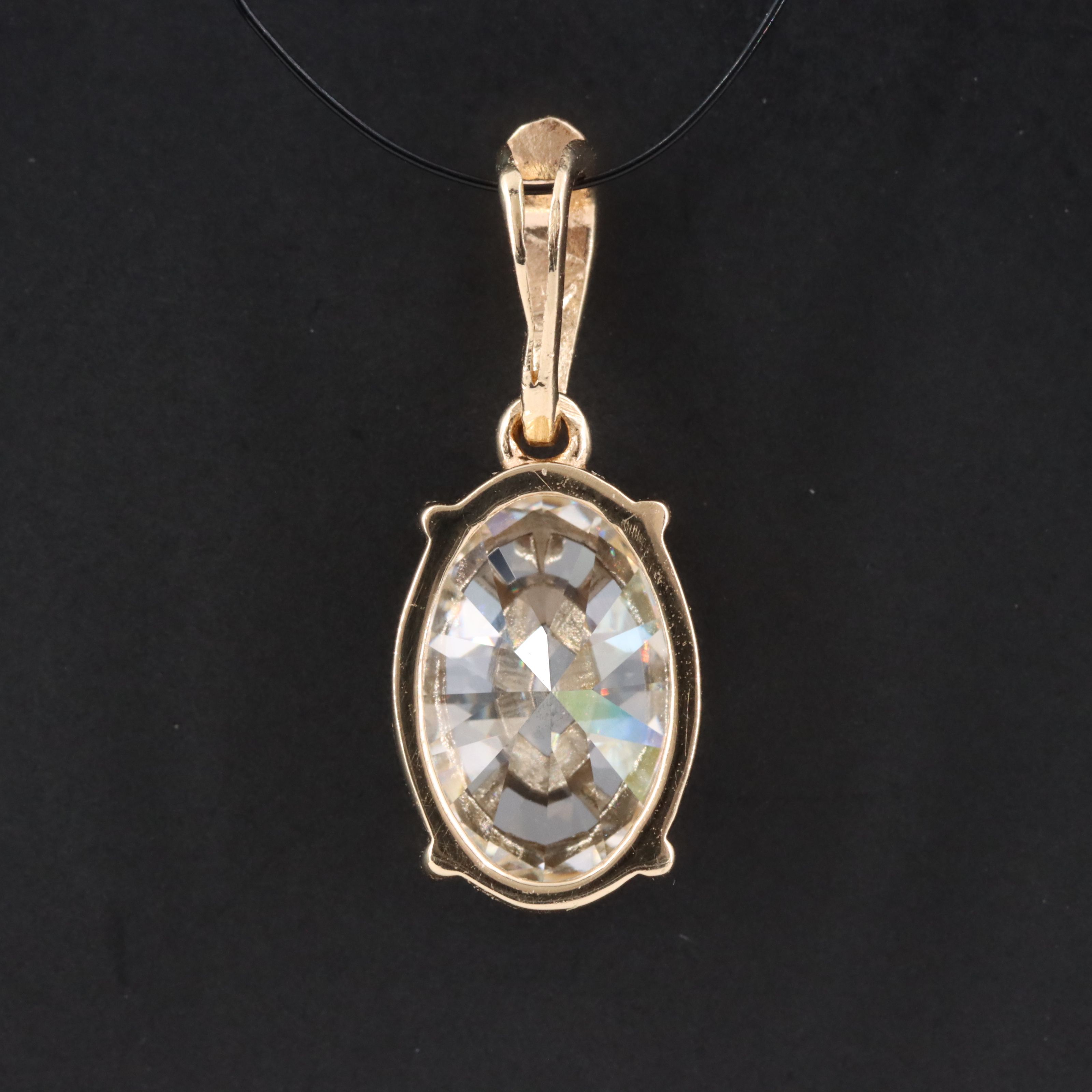 14K 2.08 CT Lab Grown Diamond Solitaire Pendant with IGI Report