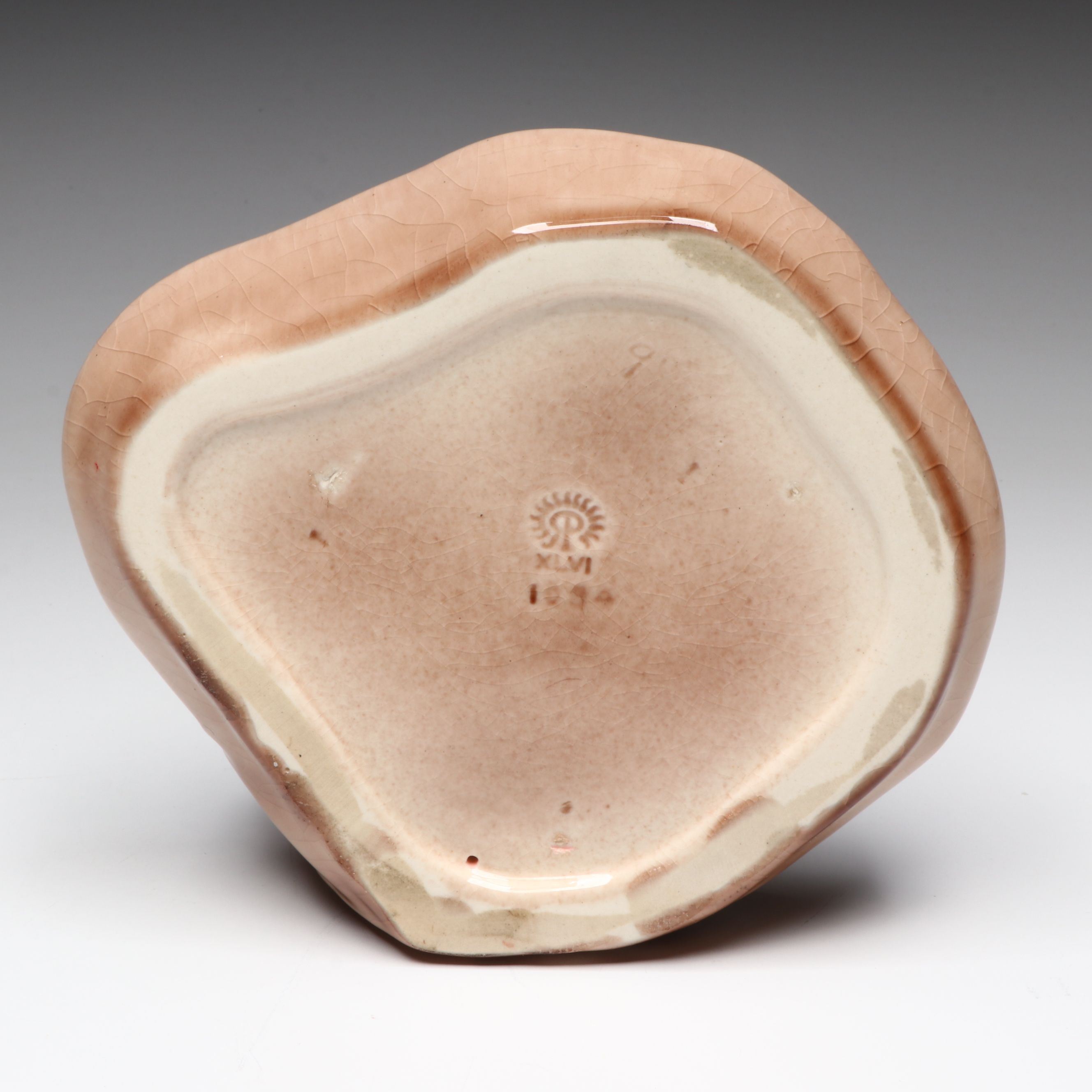 Rookwood Pottery Owl Bowl, Floral Box, and Base, 1944-1946