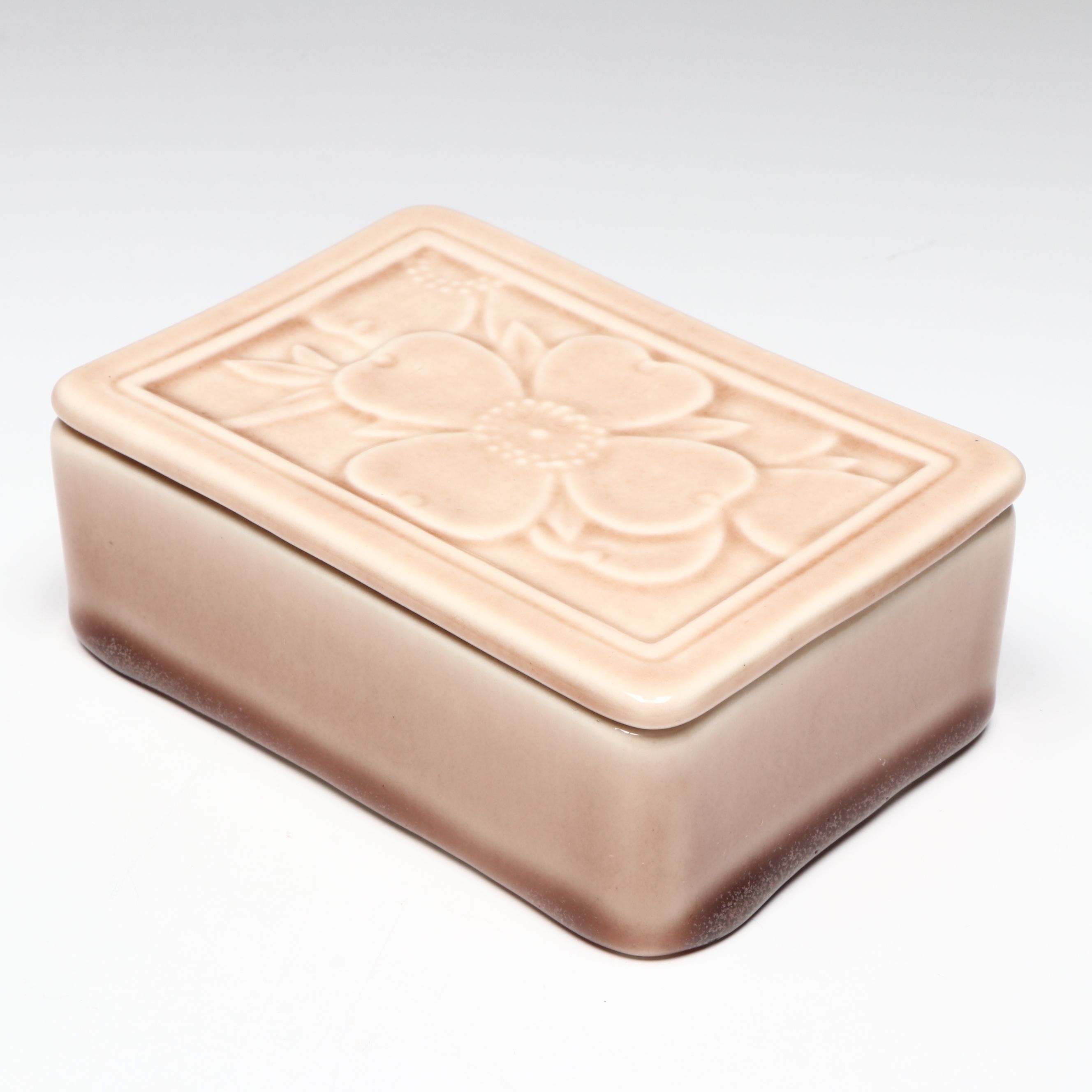 Rookwood Pottery Owl Bowl, Floral Box, and Base, 1944-1946