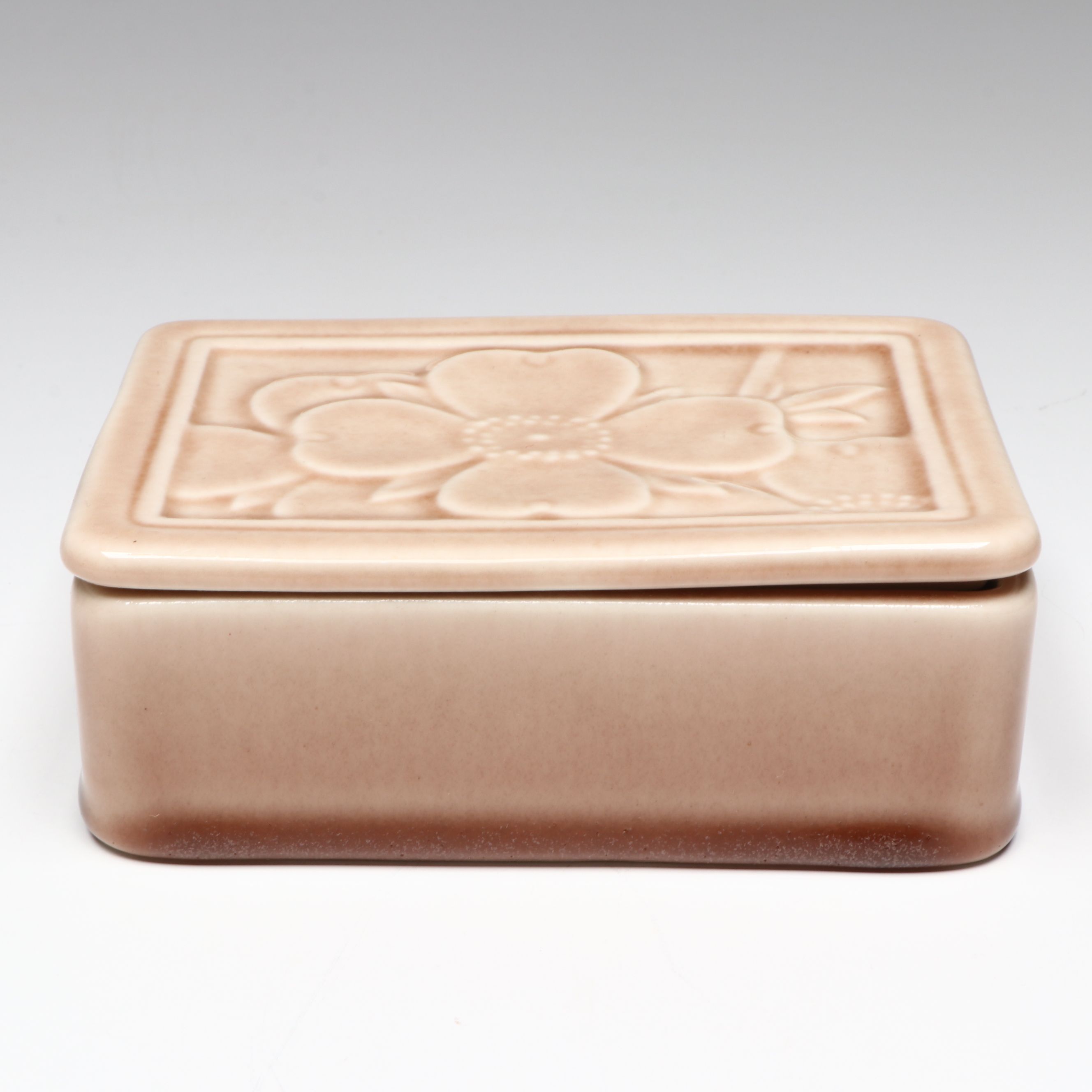 Rookwood Pottery Owl Bowl, Floral Box, and Base, 1944-1946