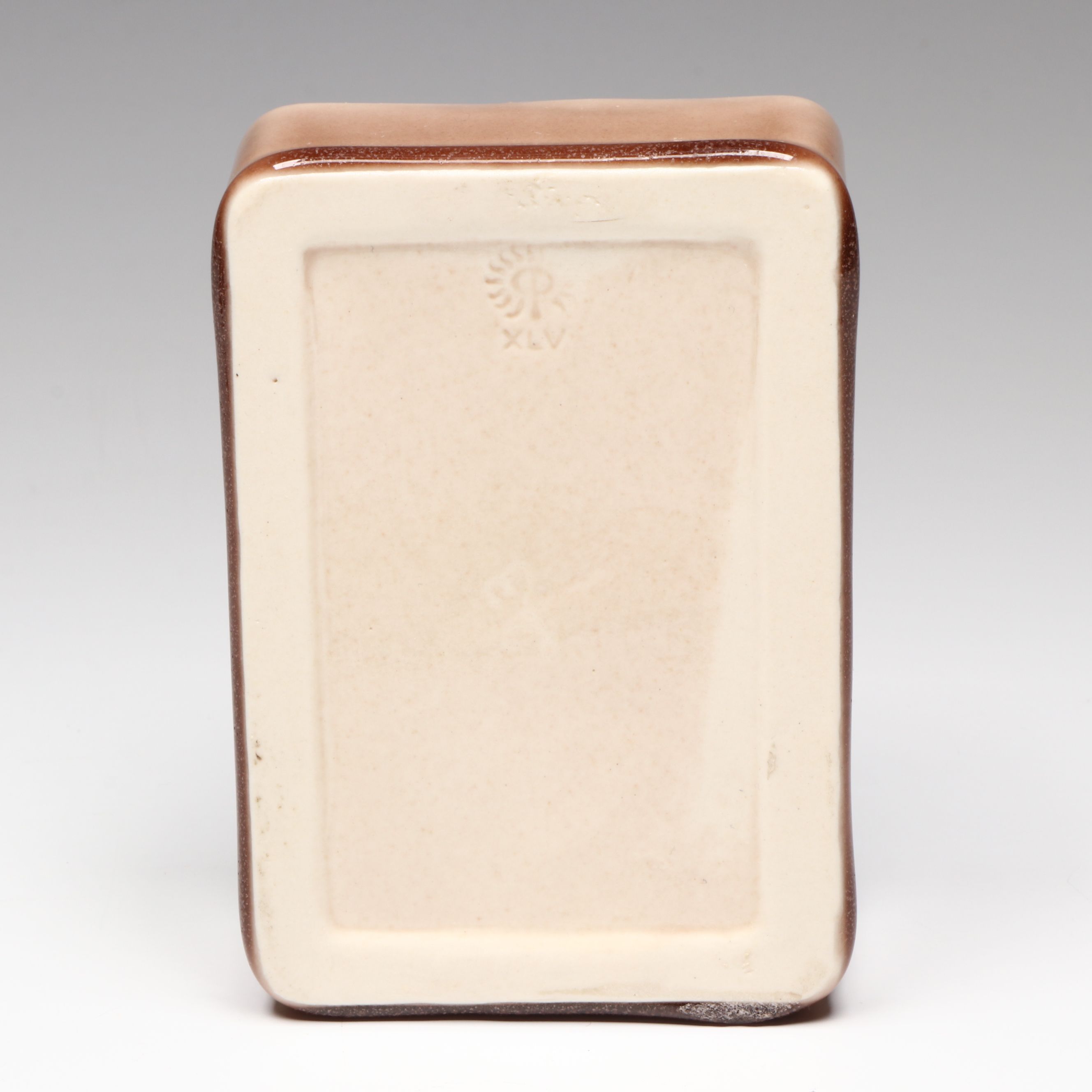 Rookwood Pottery Owl Bowl, Floral Box, and Base, 1944-1946