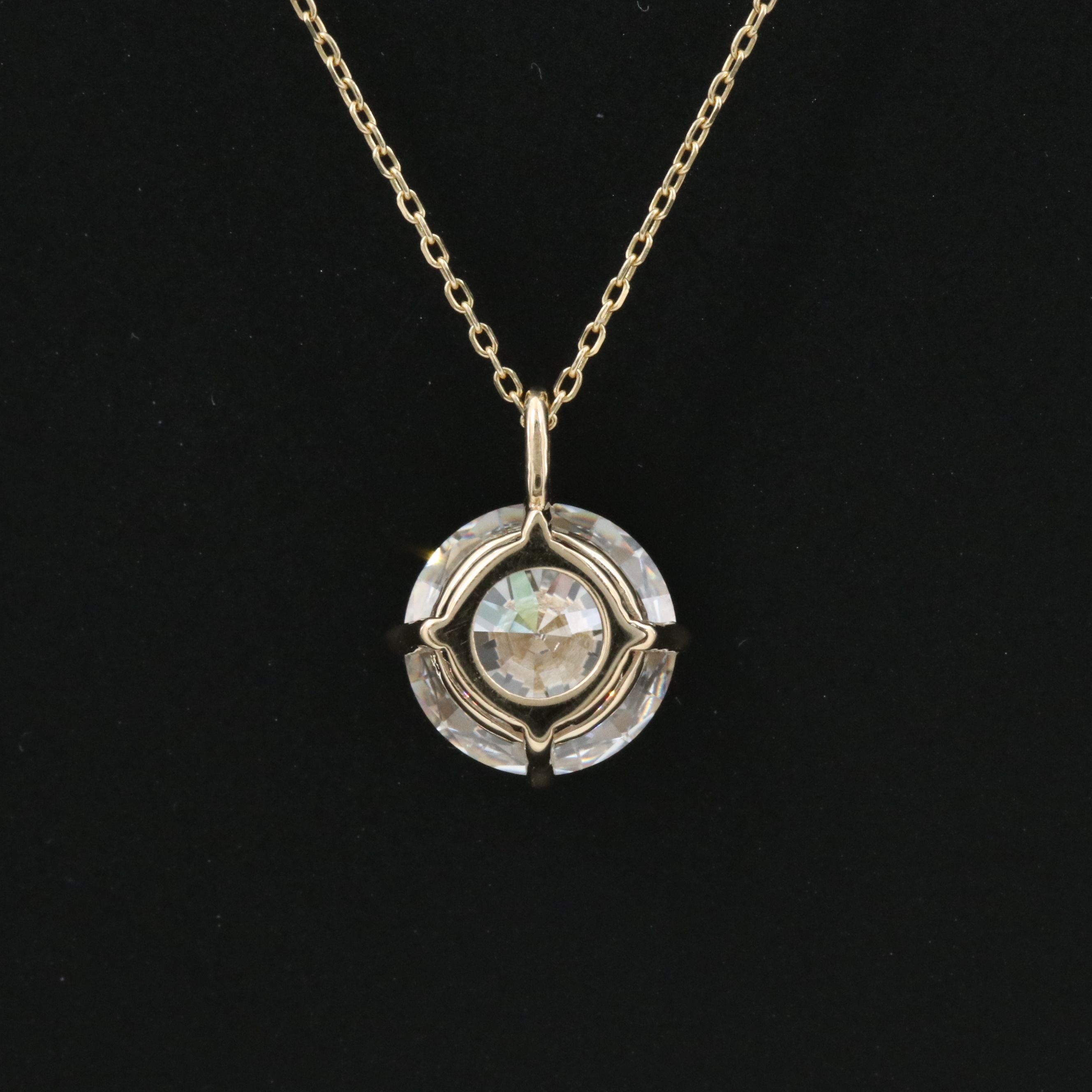 14K 3.59 CT Lab Grown Diamond Solitaire Pendant Necklace with IGI Report