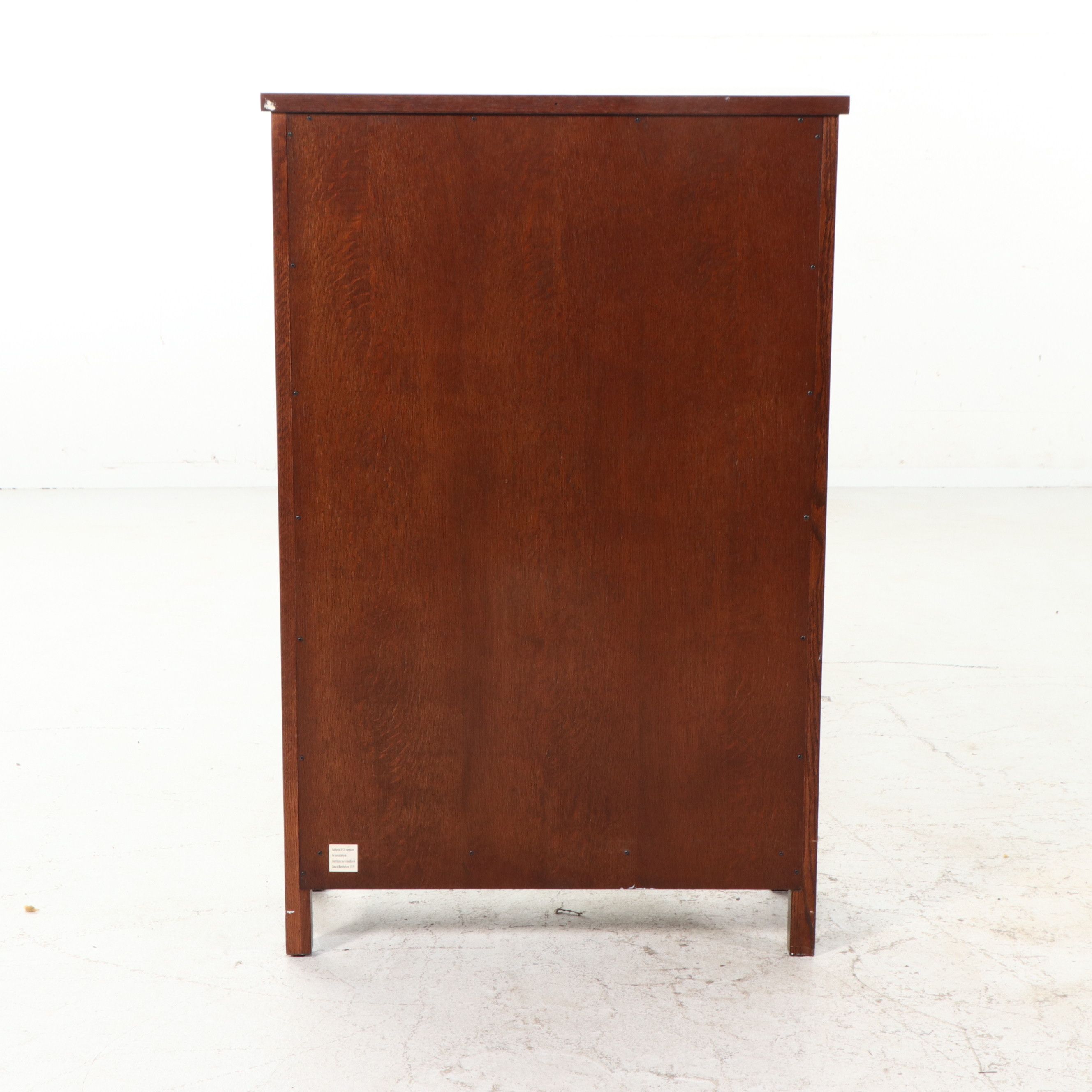 Crate & Barrel "Morris" Oak Glass-Door Bookcase, 2011