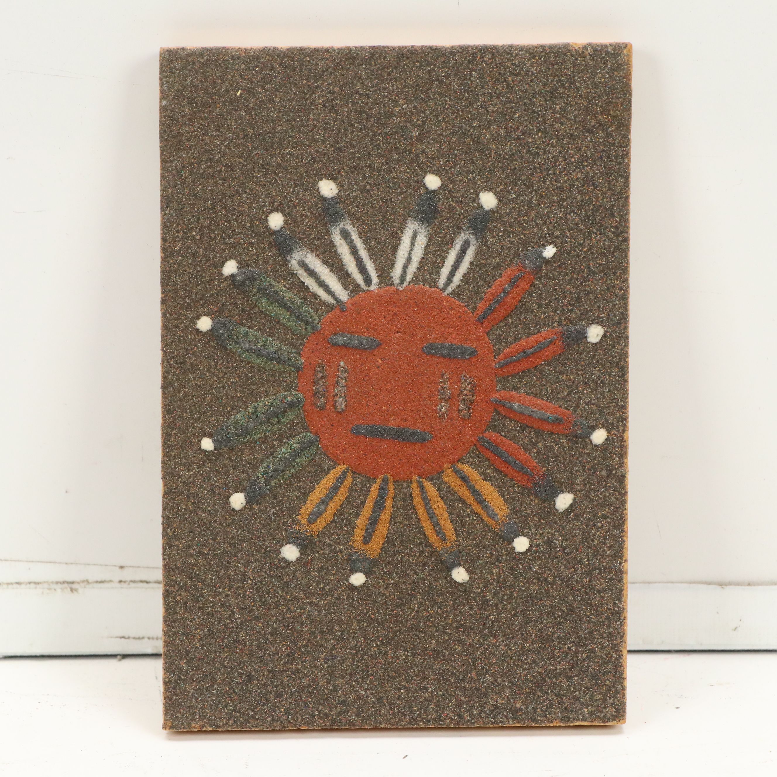 Navajo Sandpaintings "Holy Man," "Yei-bei-chai" and "The Sun," 1974-76