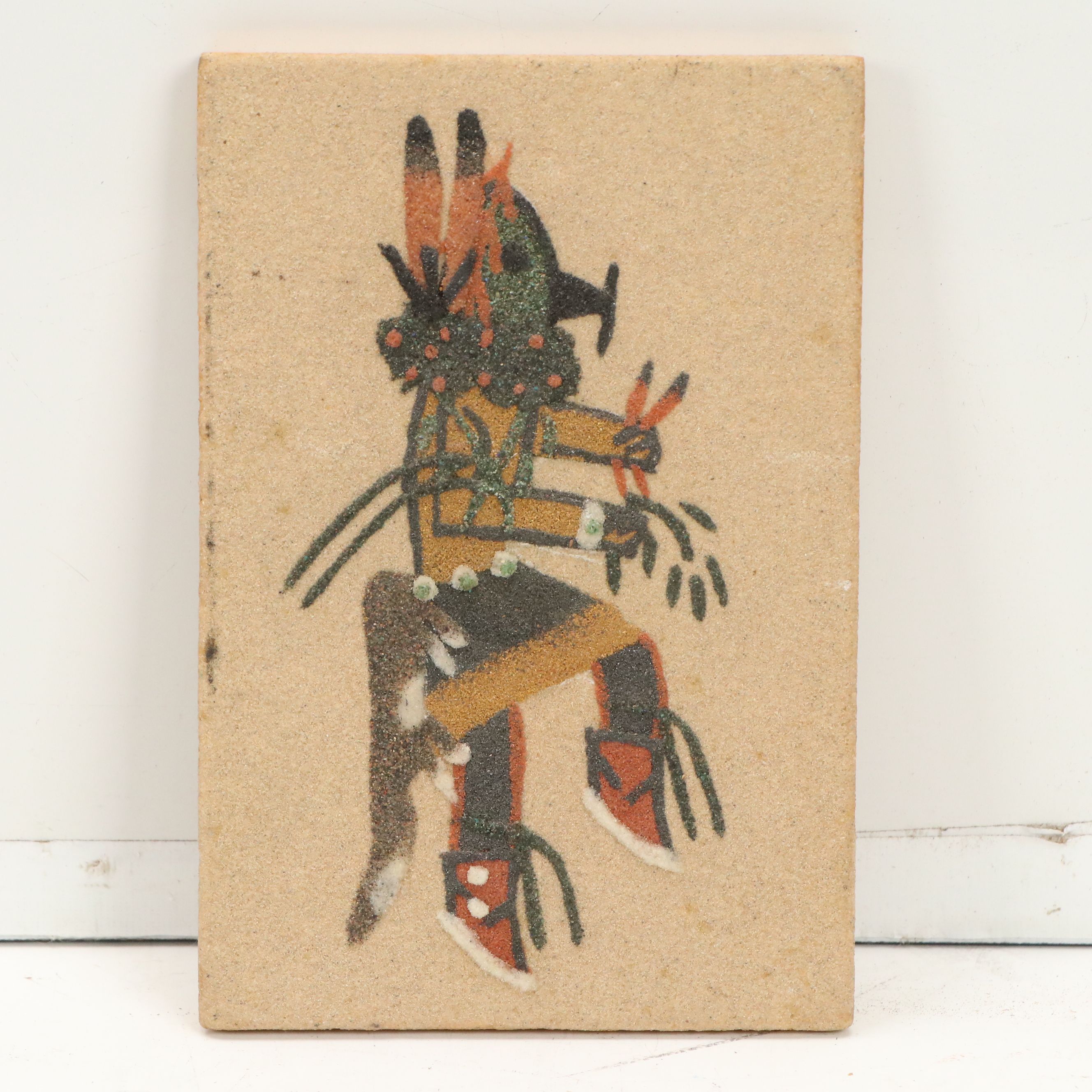 Navajo Sandpaintings "Holy Man," "Yei-bei-chai" and "The Sun," 1974-76