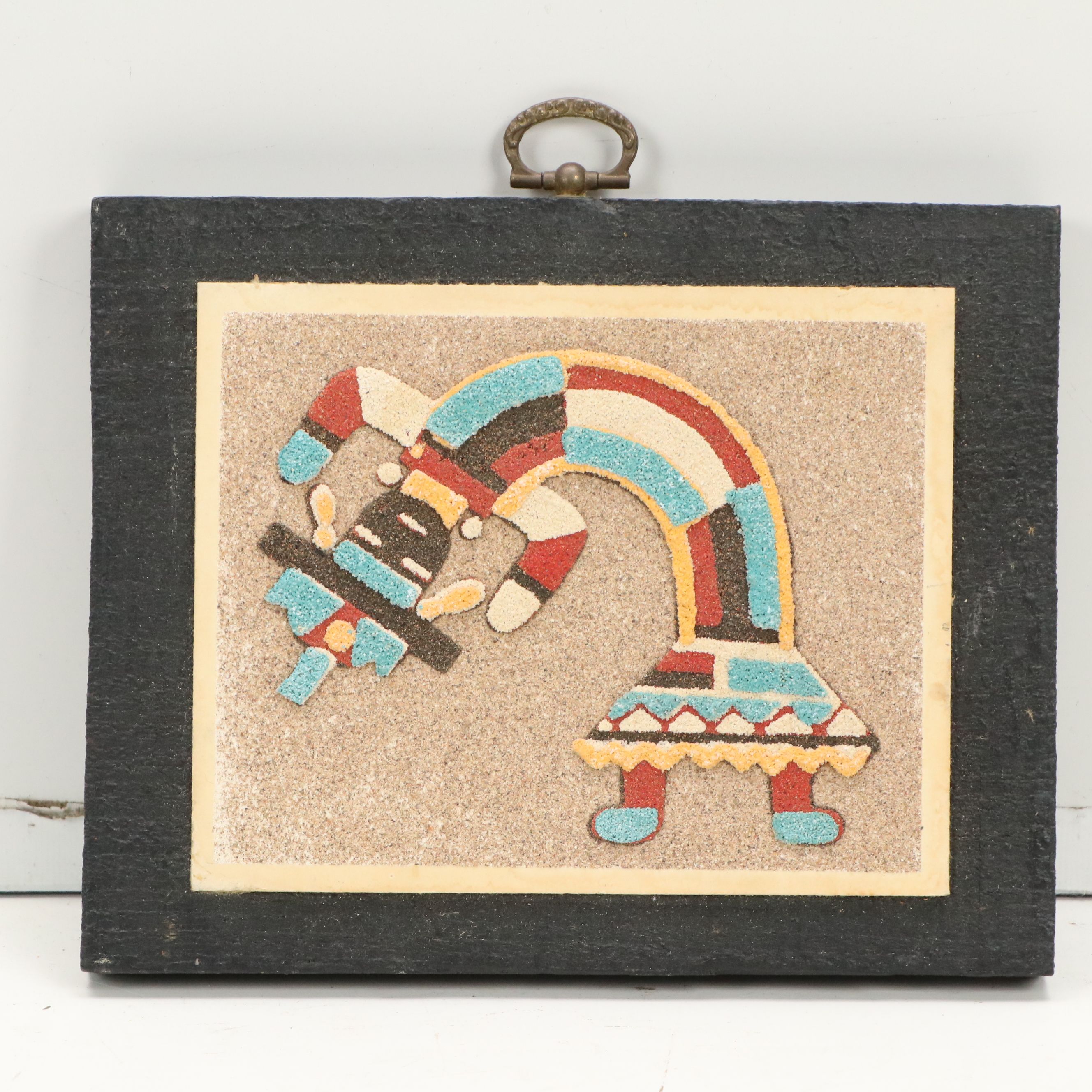 Navajo Sandpaintings "Holy Man," "Yei-bei-chai" and "The Sun," 1974-76