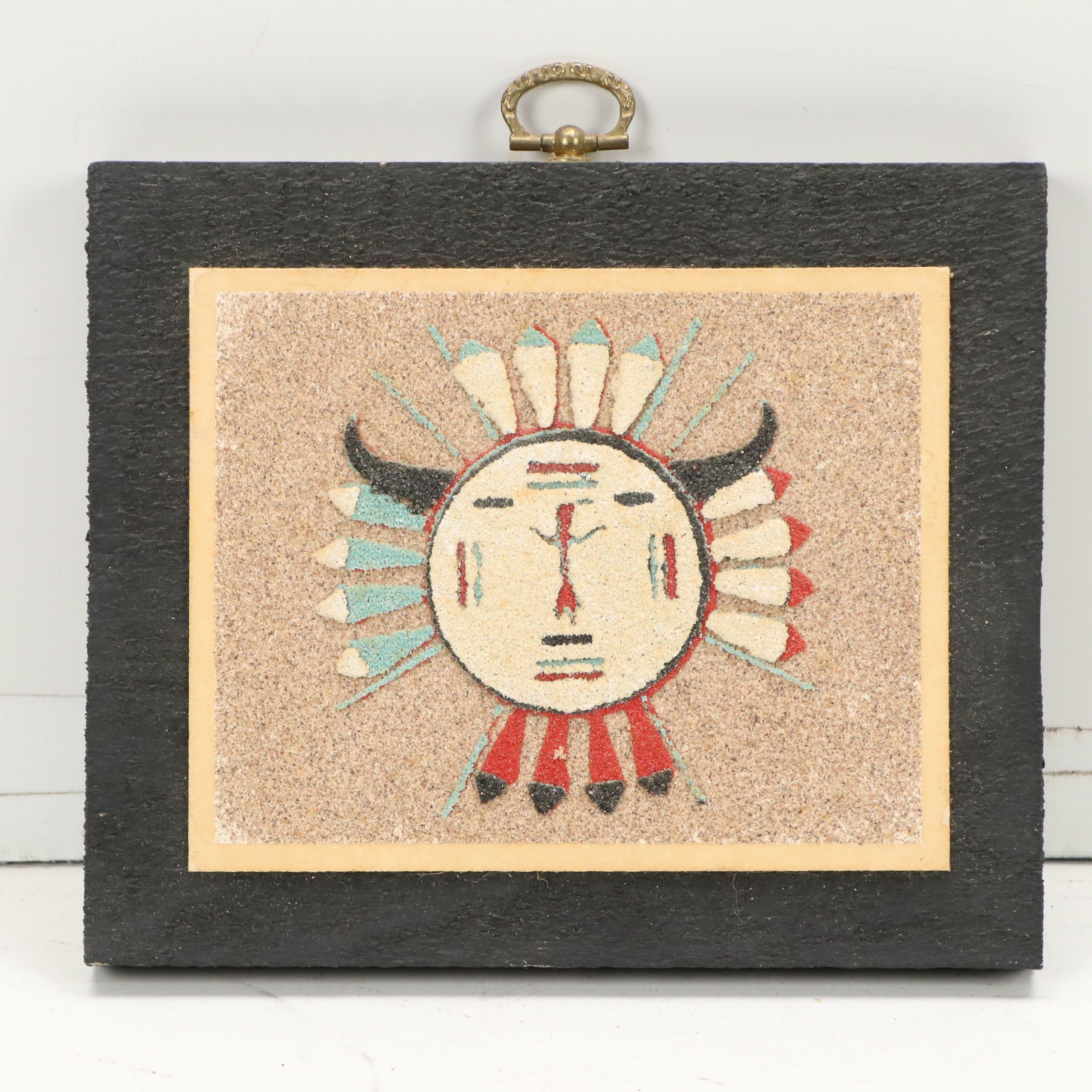Navajo Sandpaintings "Holy Man," "Yei-bei-chai" and "The Sun," 1974-76