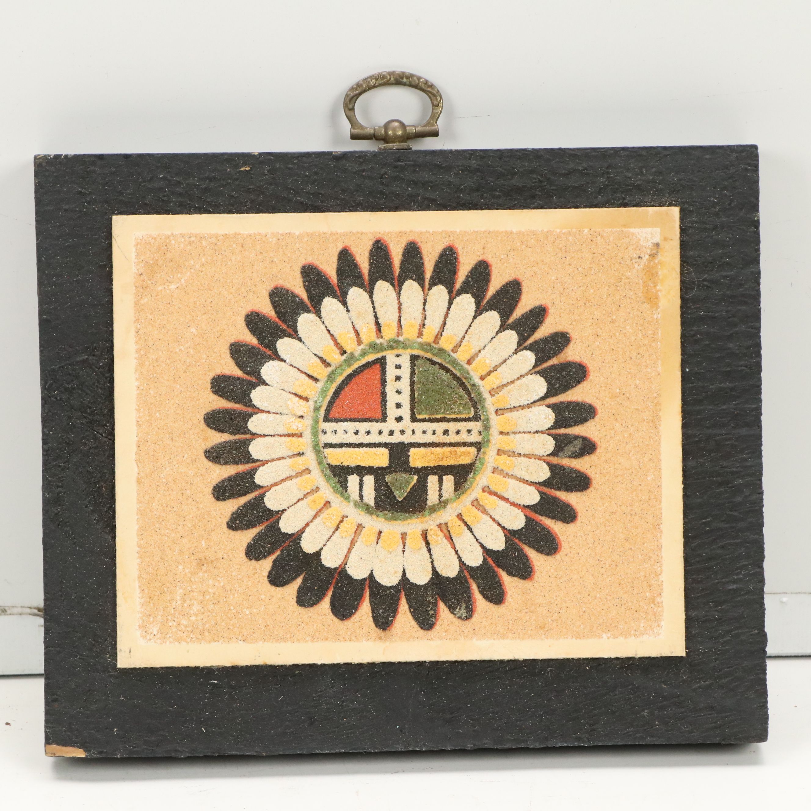 Navajo Sandpaintings "Holy Man," "Yei-bei-chai" and "The Sun," 1974-76
