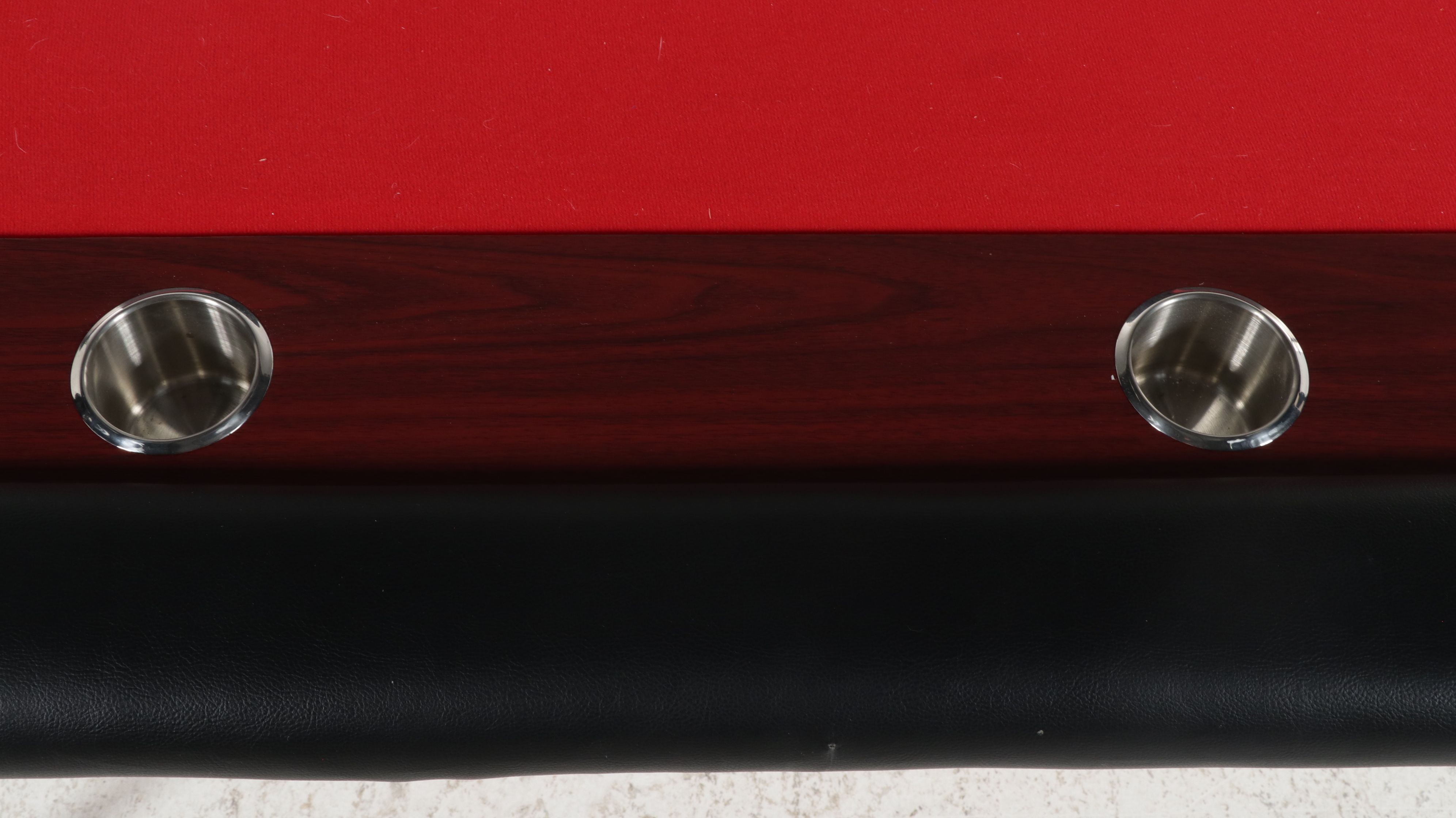 Ten Player Oval Poker Table with Red Baize, 21st Century