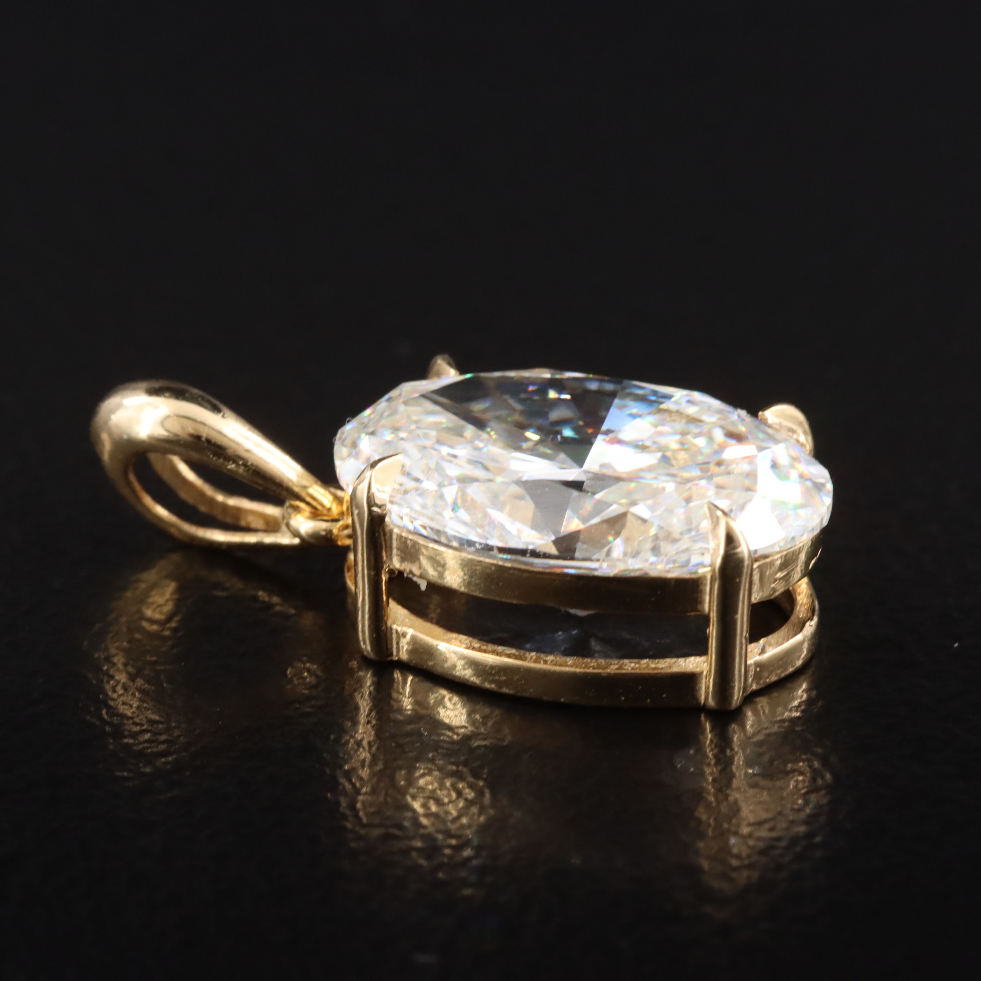 14K 4.52 CT Lab Grown Diamond Solitaire Pendant with IGI Report