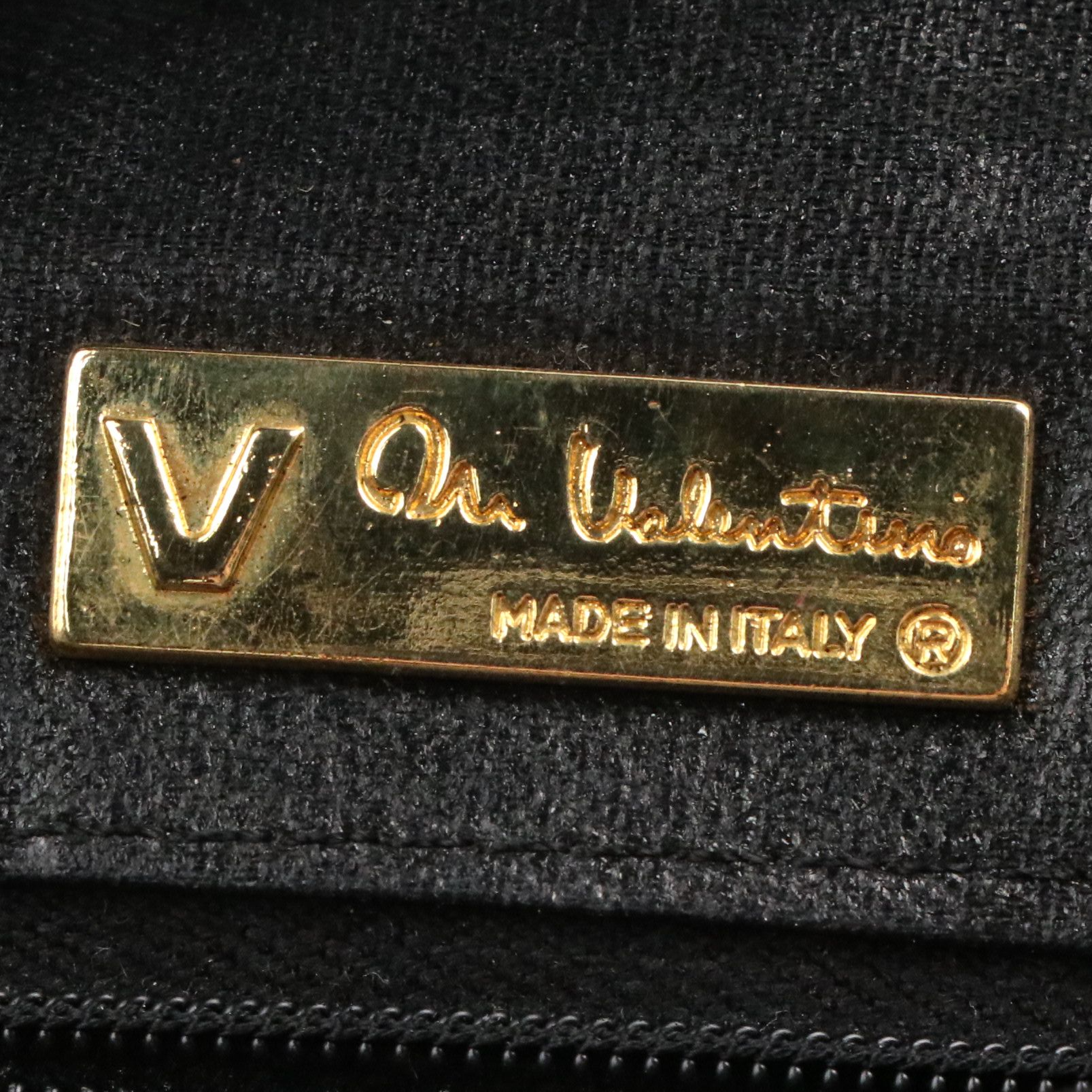 Mario Valentino Shoulder Bag in Logo Embossed Leather