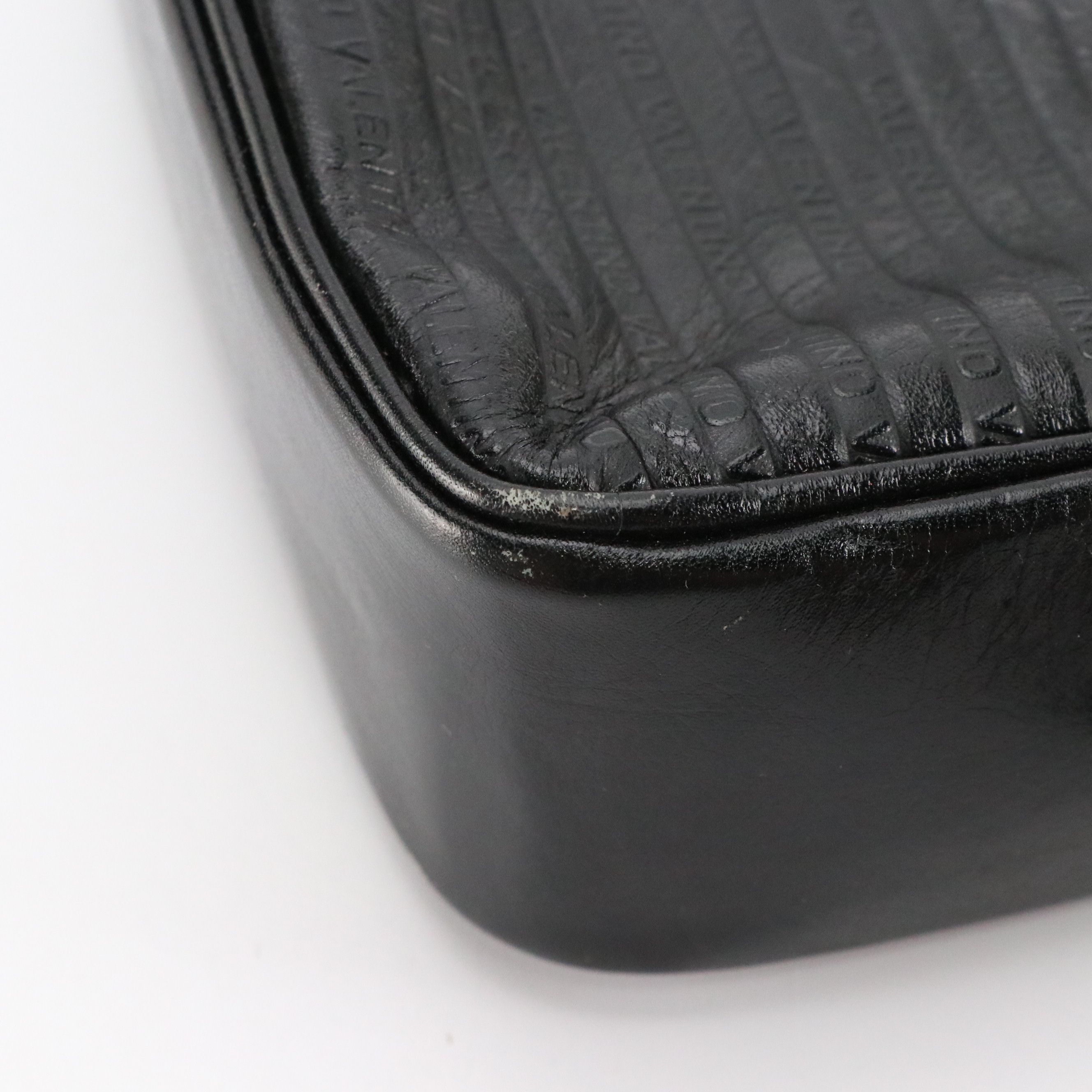 Mario Valentino Shoulder Bag in Logo Embossed Leather