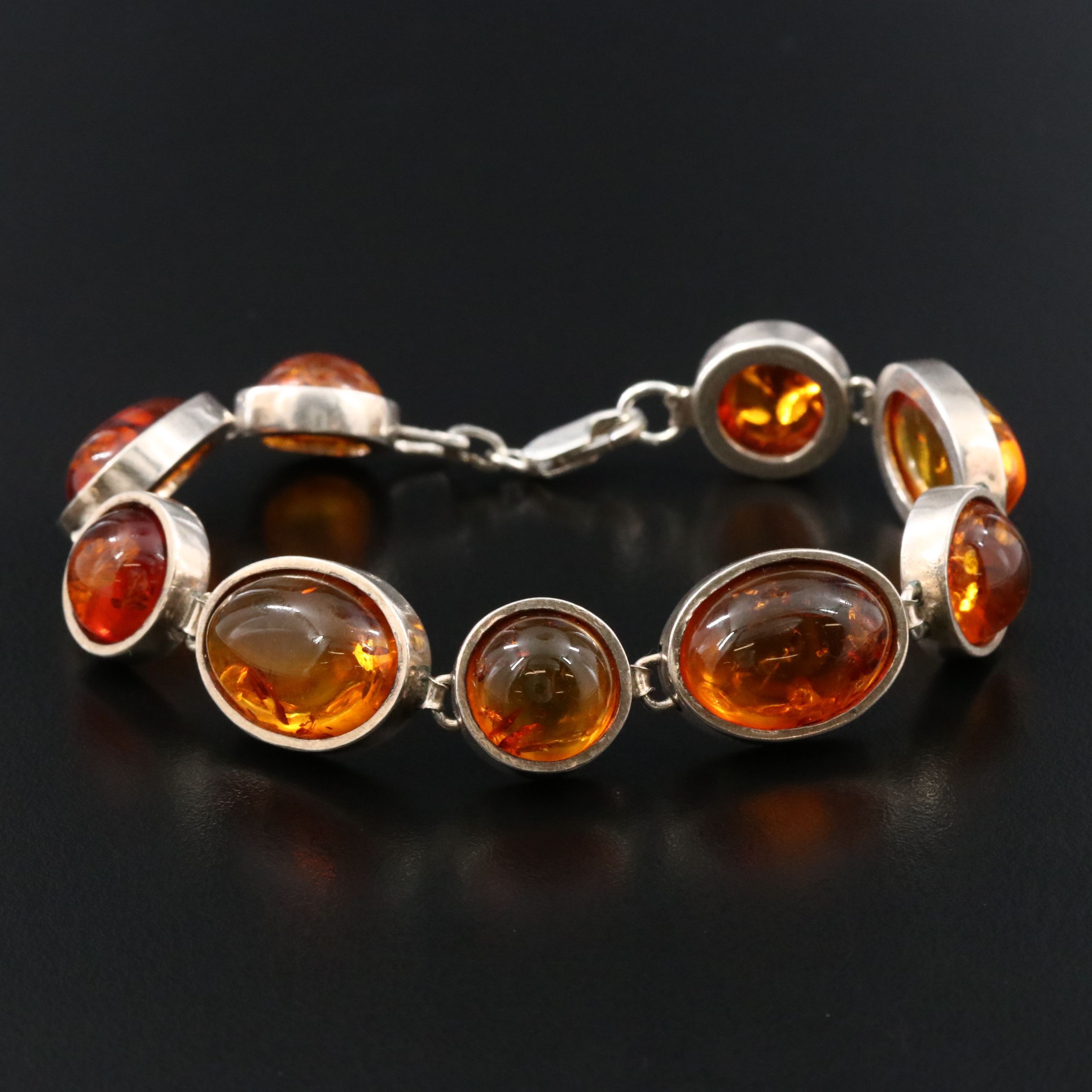 Sterling Amber Bracelet