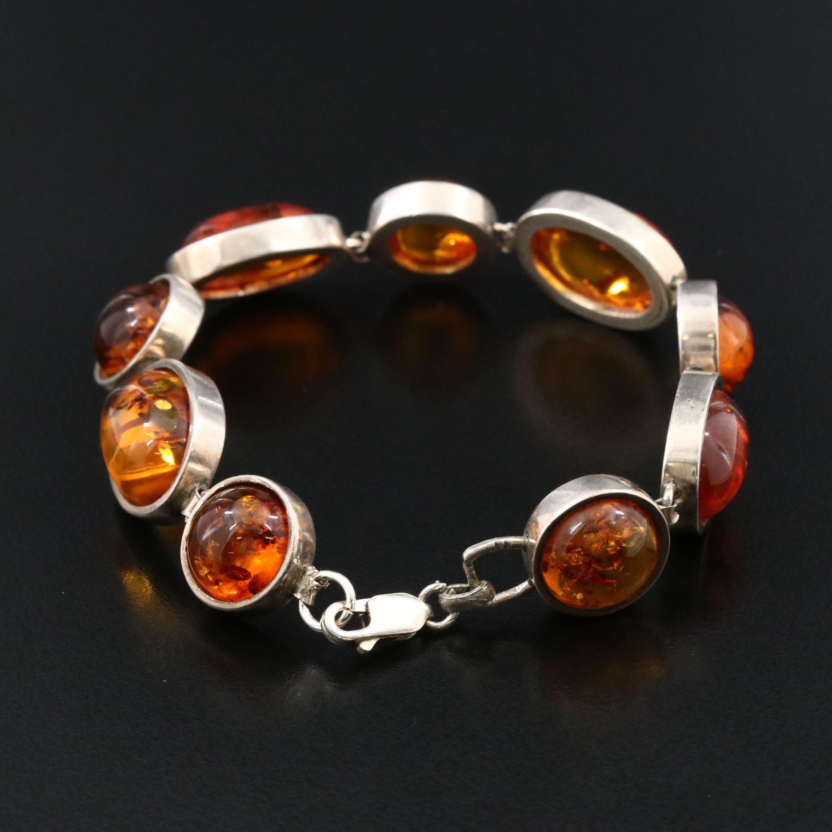 Sterling Amber Bracelet