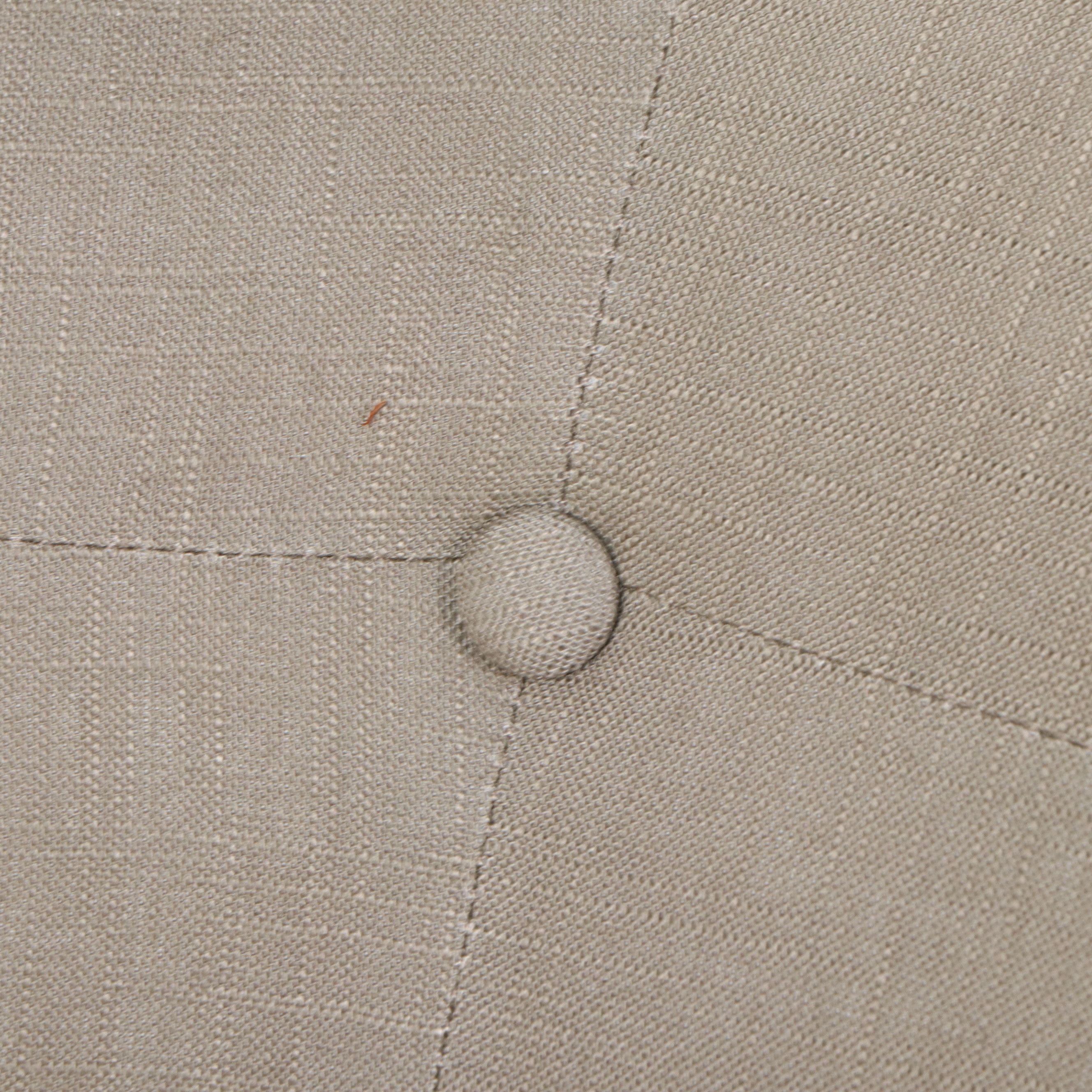 Pair of Transitional Gray Tufted Accent Chairs with Nailhead Trim, 2015