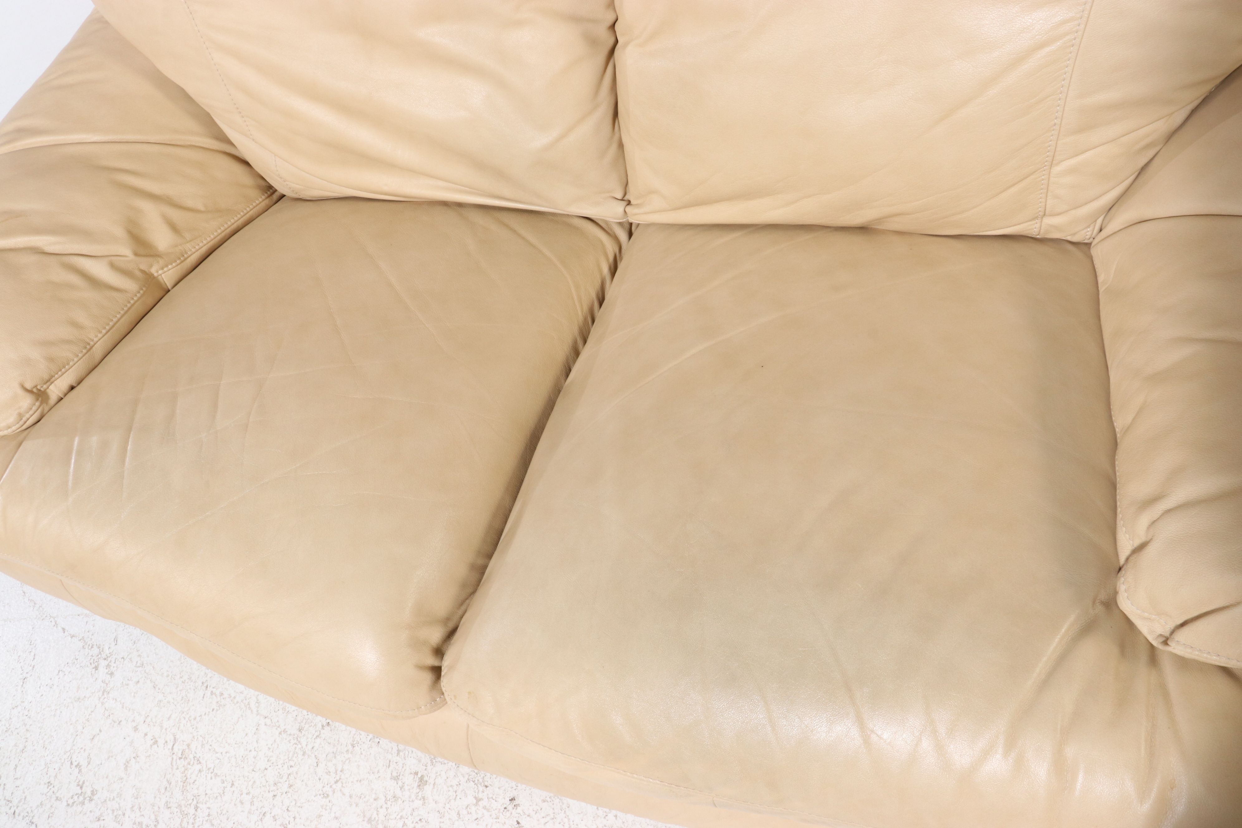 Natuzzi Editions "Vincenzo" Italian Leather Loveseat