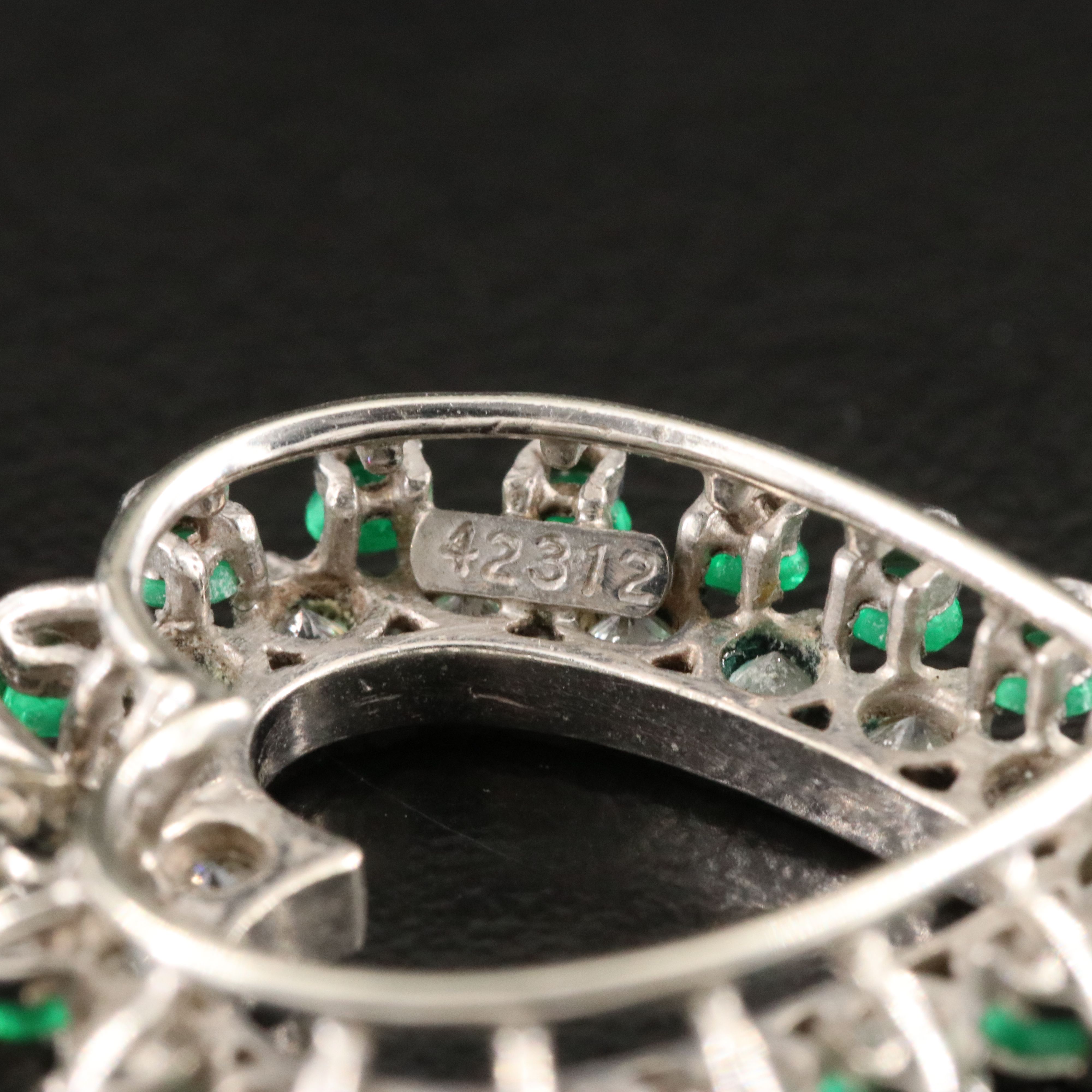 14K Emerald and Diamond Heart Pendant Necklace