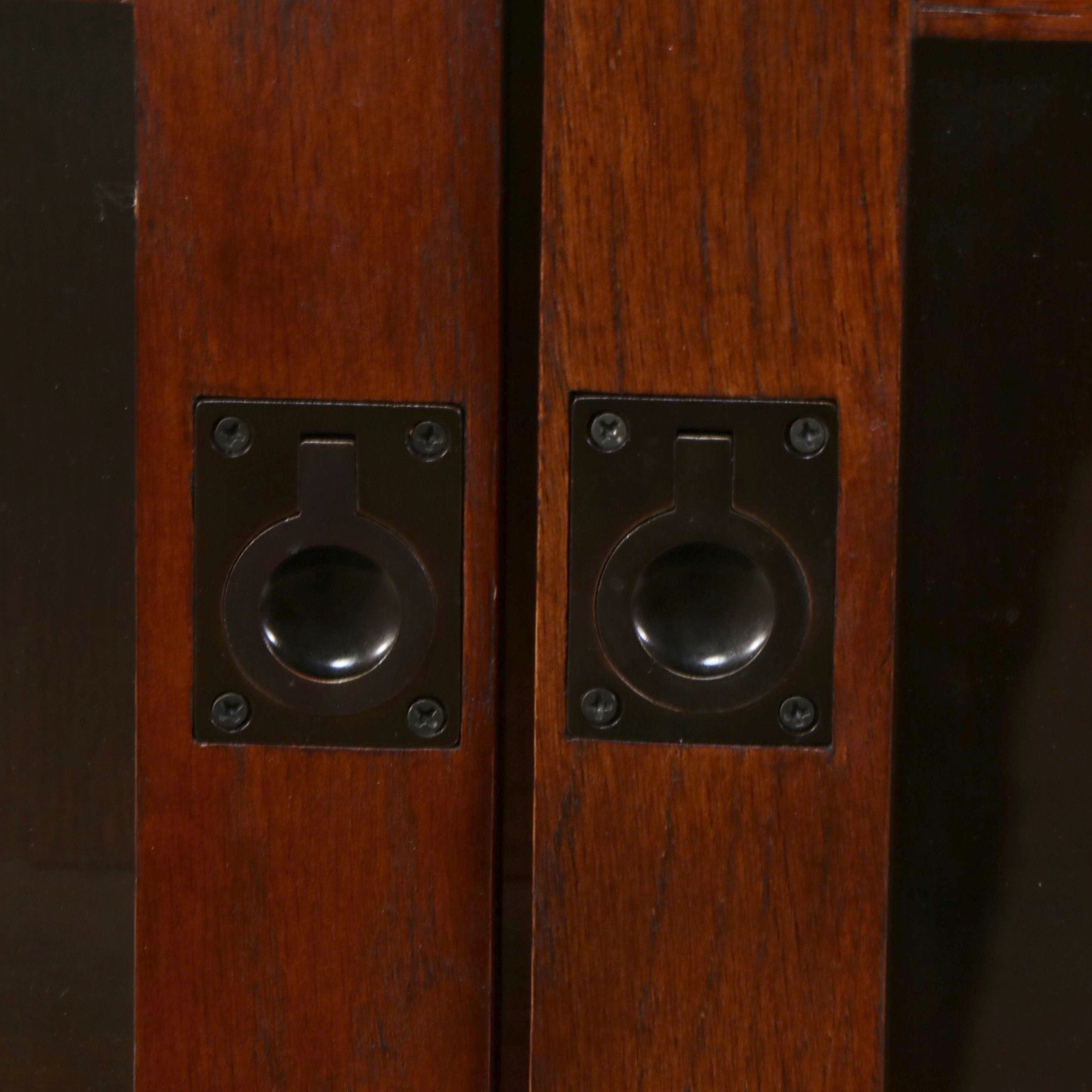 Crate & Barrel "Morris" Oak Glass-Door Bookcase, 2011