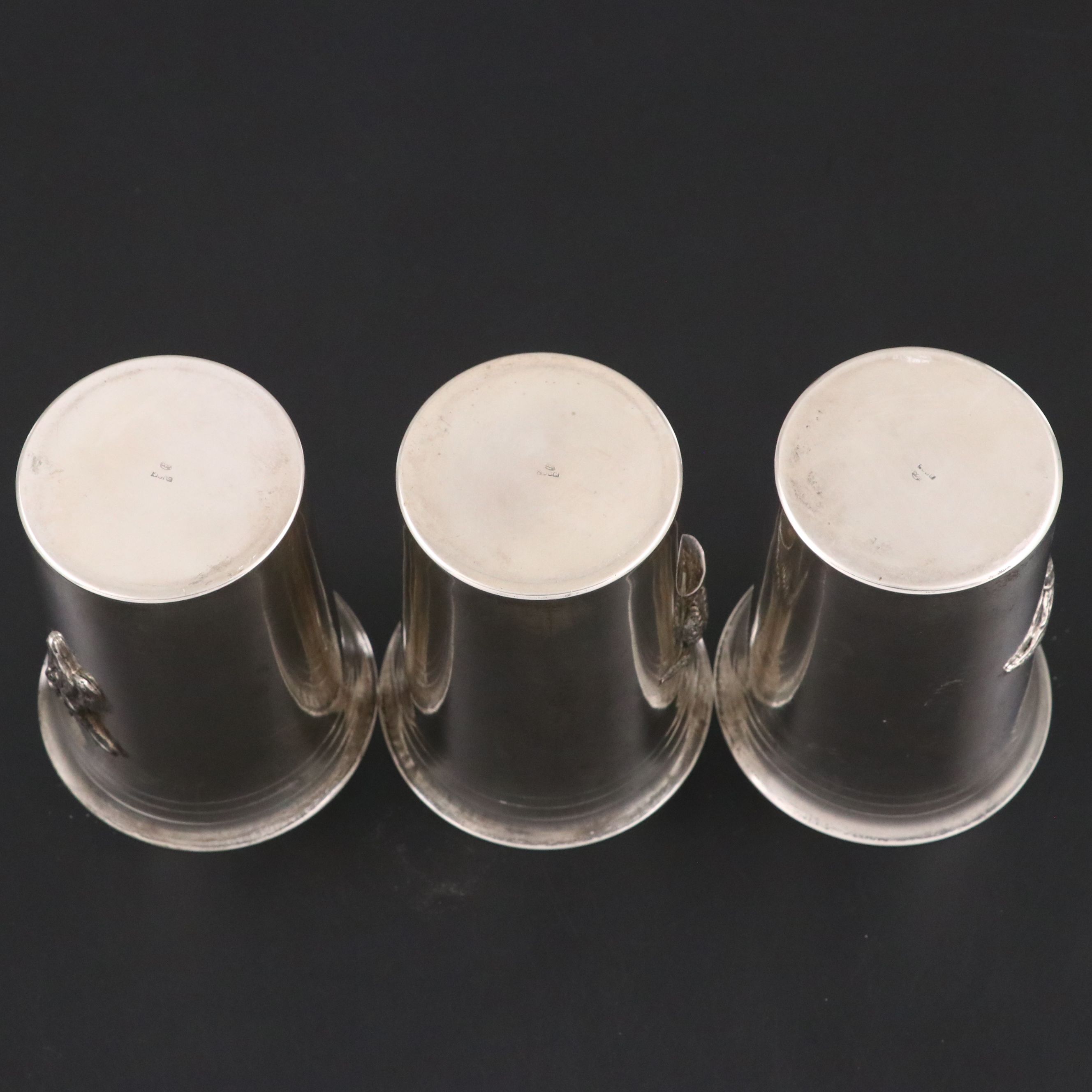 Gucci 800 Silver Wildlife Julep Cups, Late 20th Century