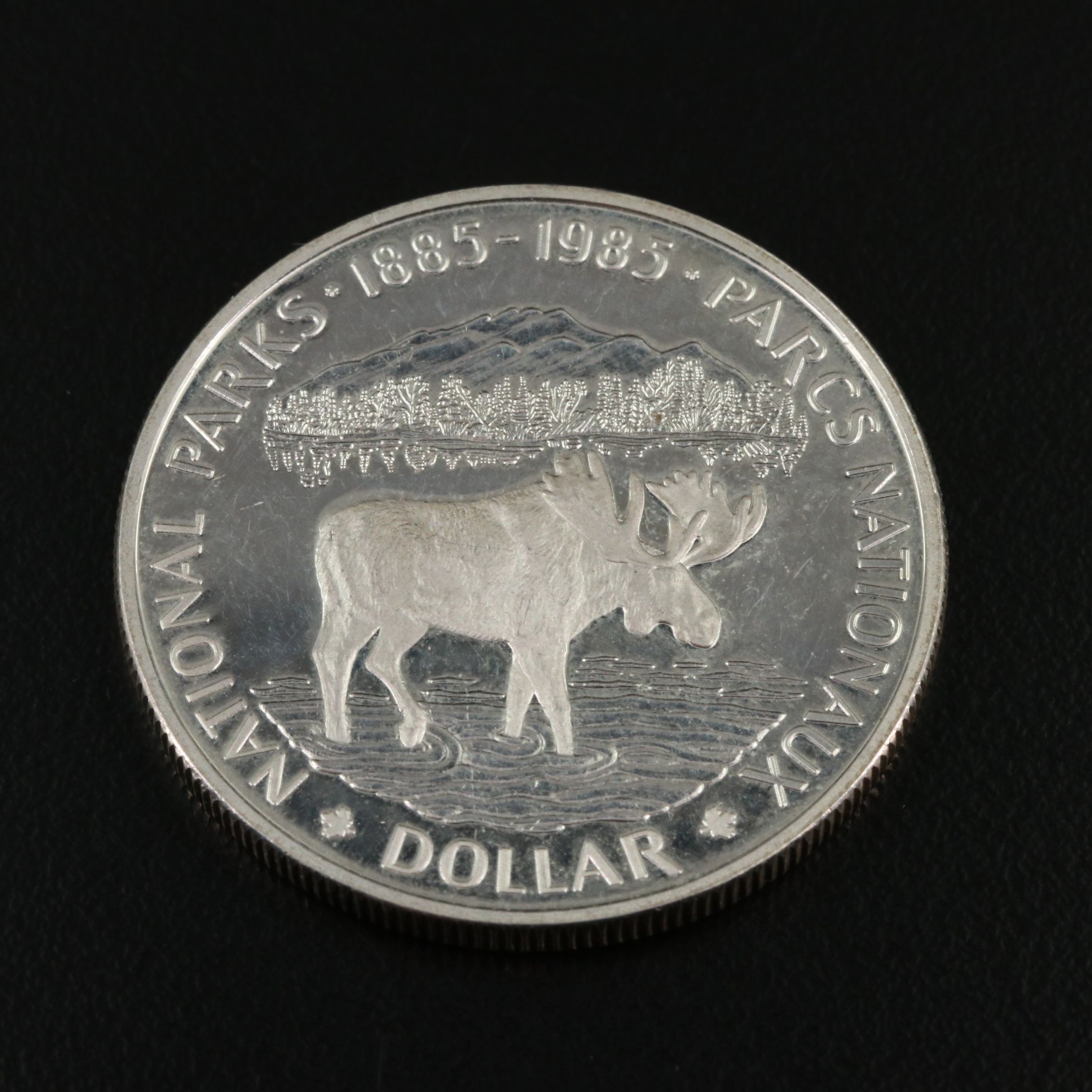 1985 Canada National Parks Commemorative Proof Silver Dollar