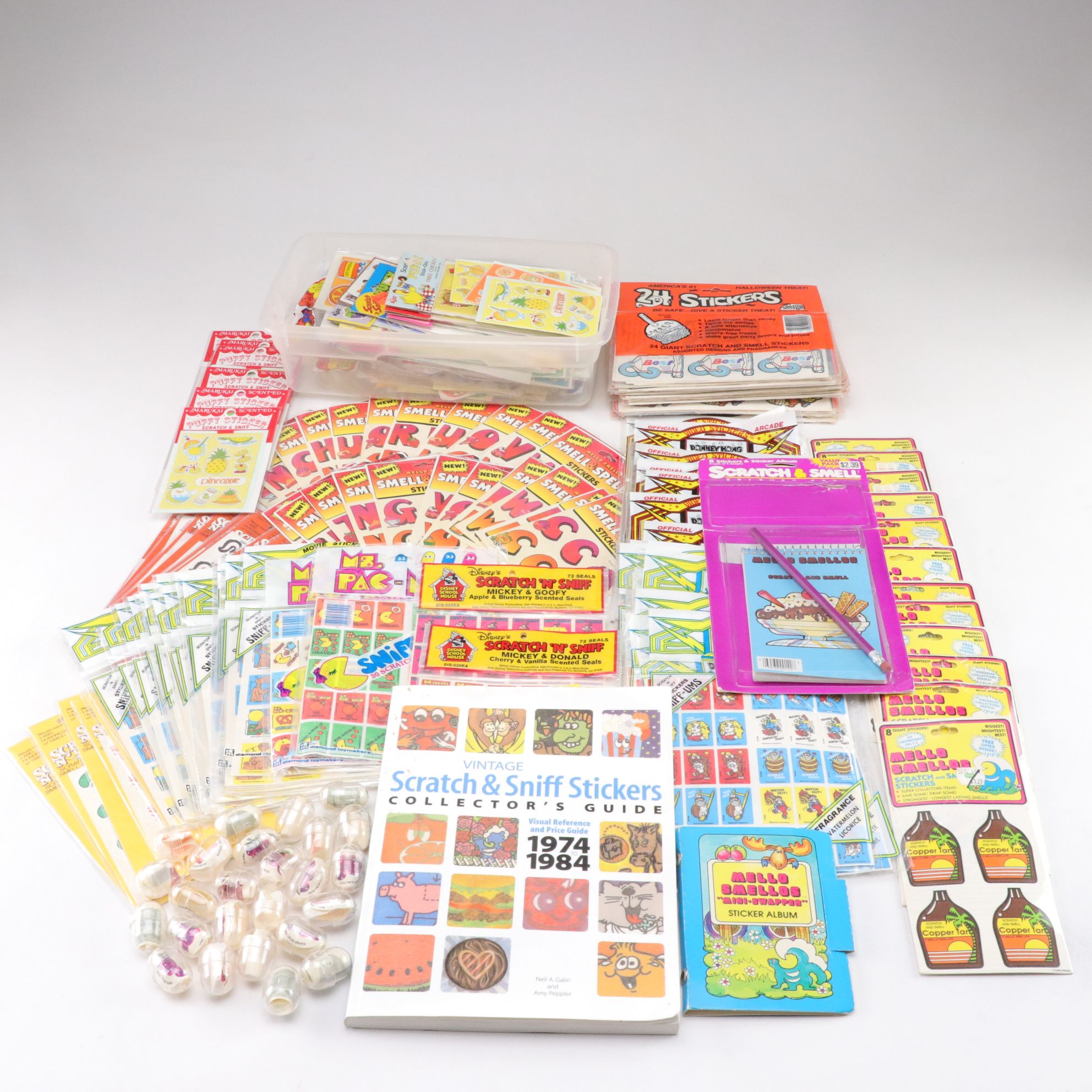 1980s "Scratch and Sniff" Scented Stickers with Collector's Guidebook and More