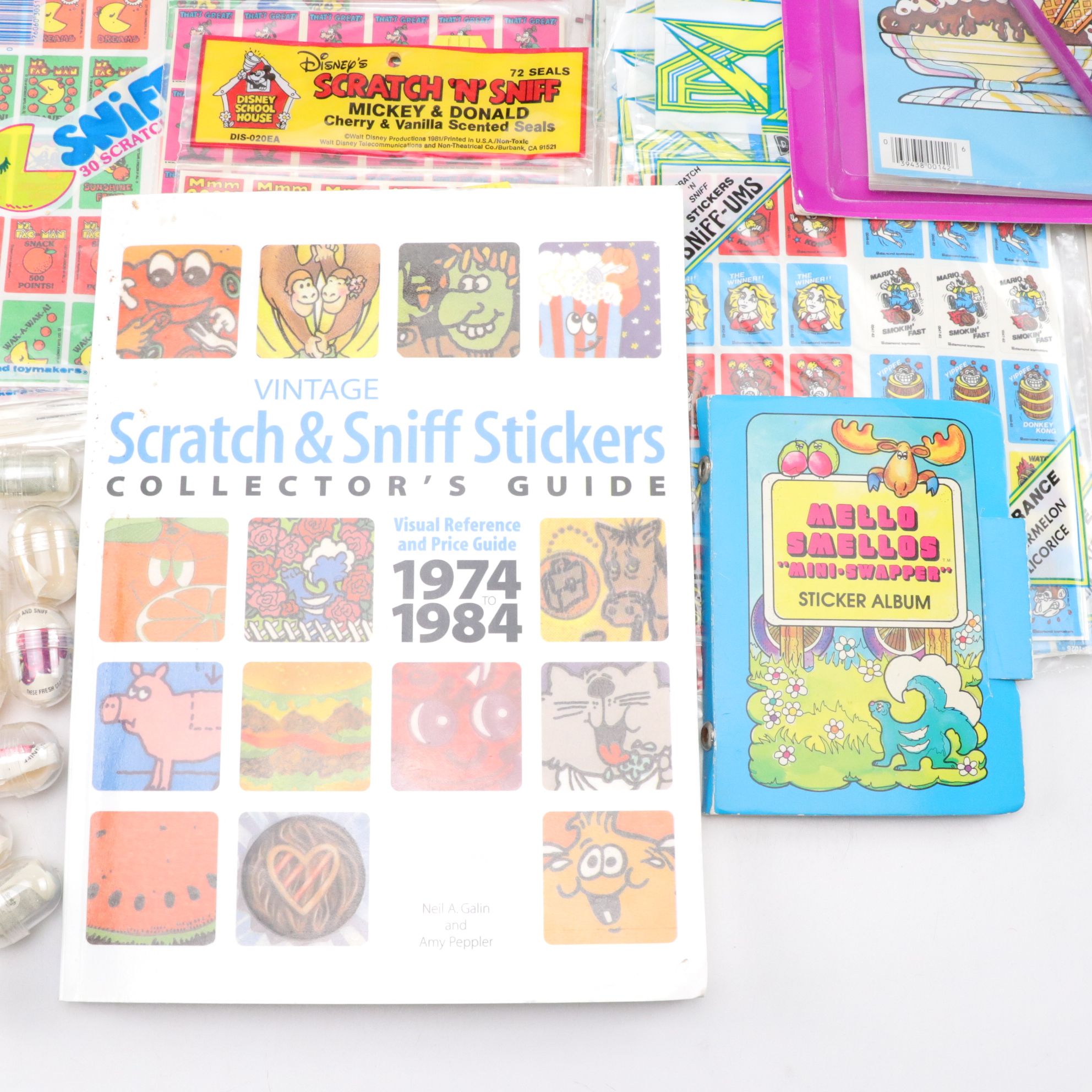 1980s "Scratch and Sniff" Scented Stickers with Collector's Guidebook and More