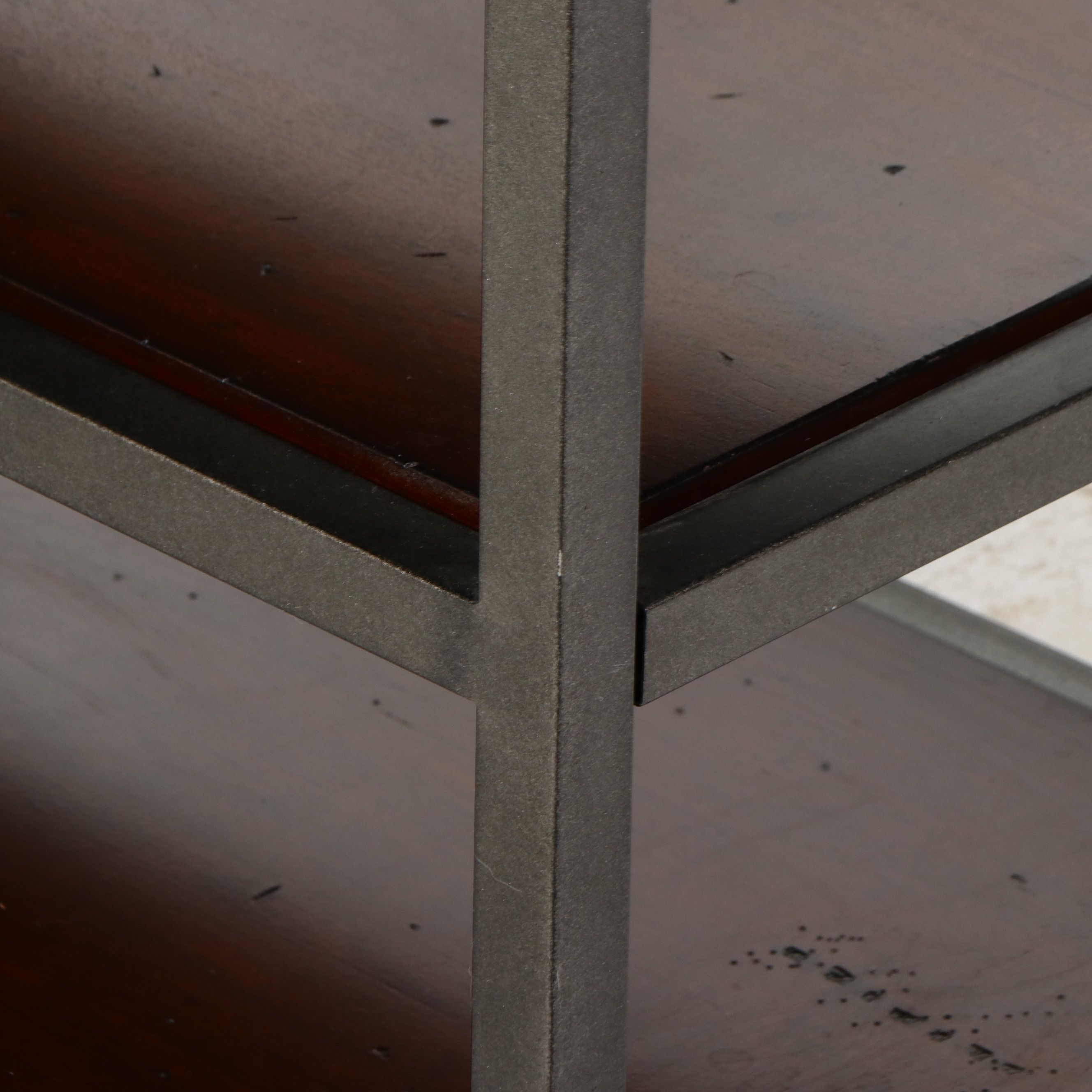 Industrial Modern Iron and Wood Open Shelving Unit, 21st Century