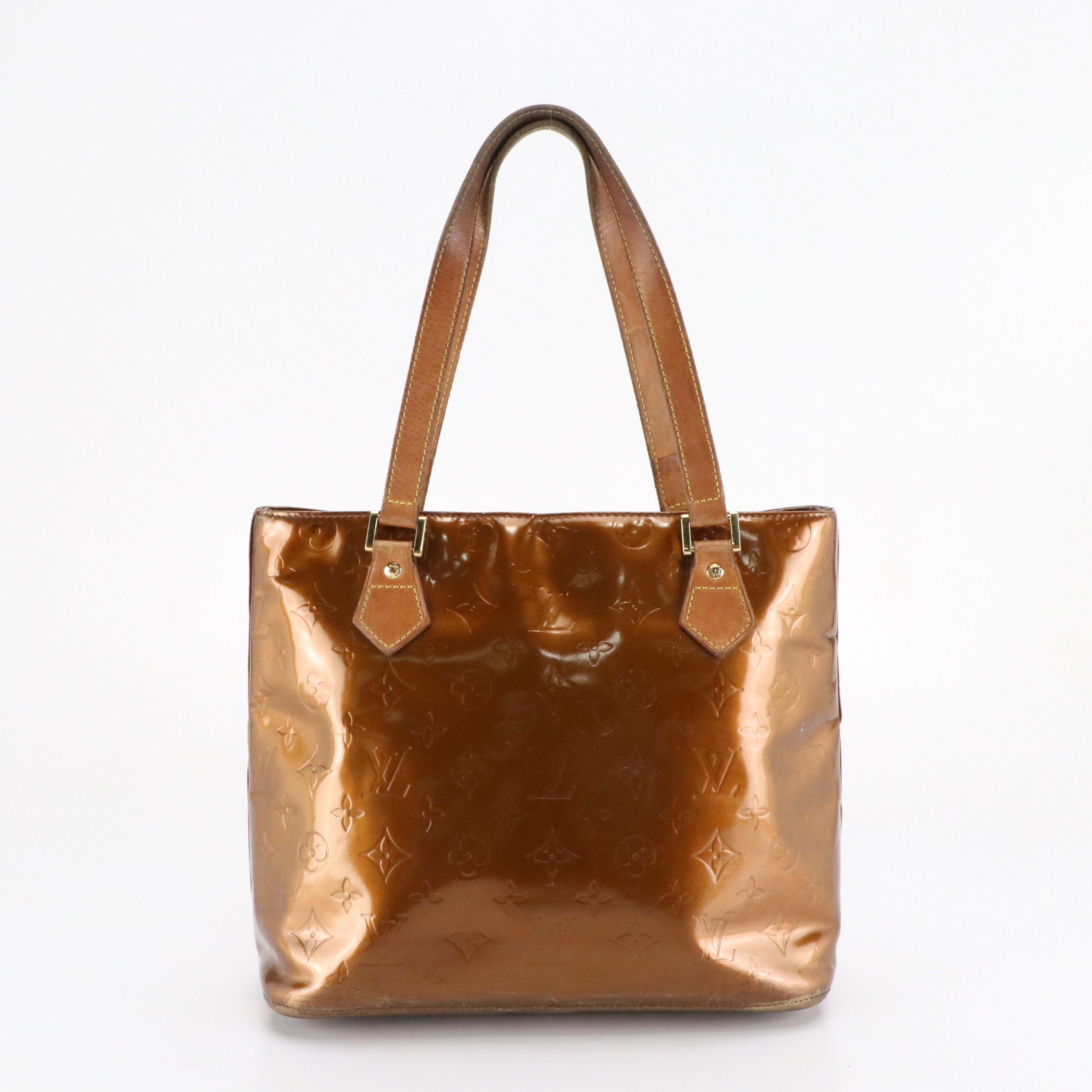 Louis Vuitton Houston Shoulder Bag in Bronze Monogram Vernis Leather