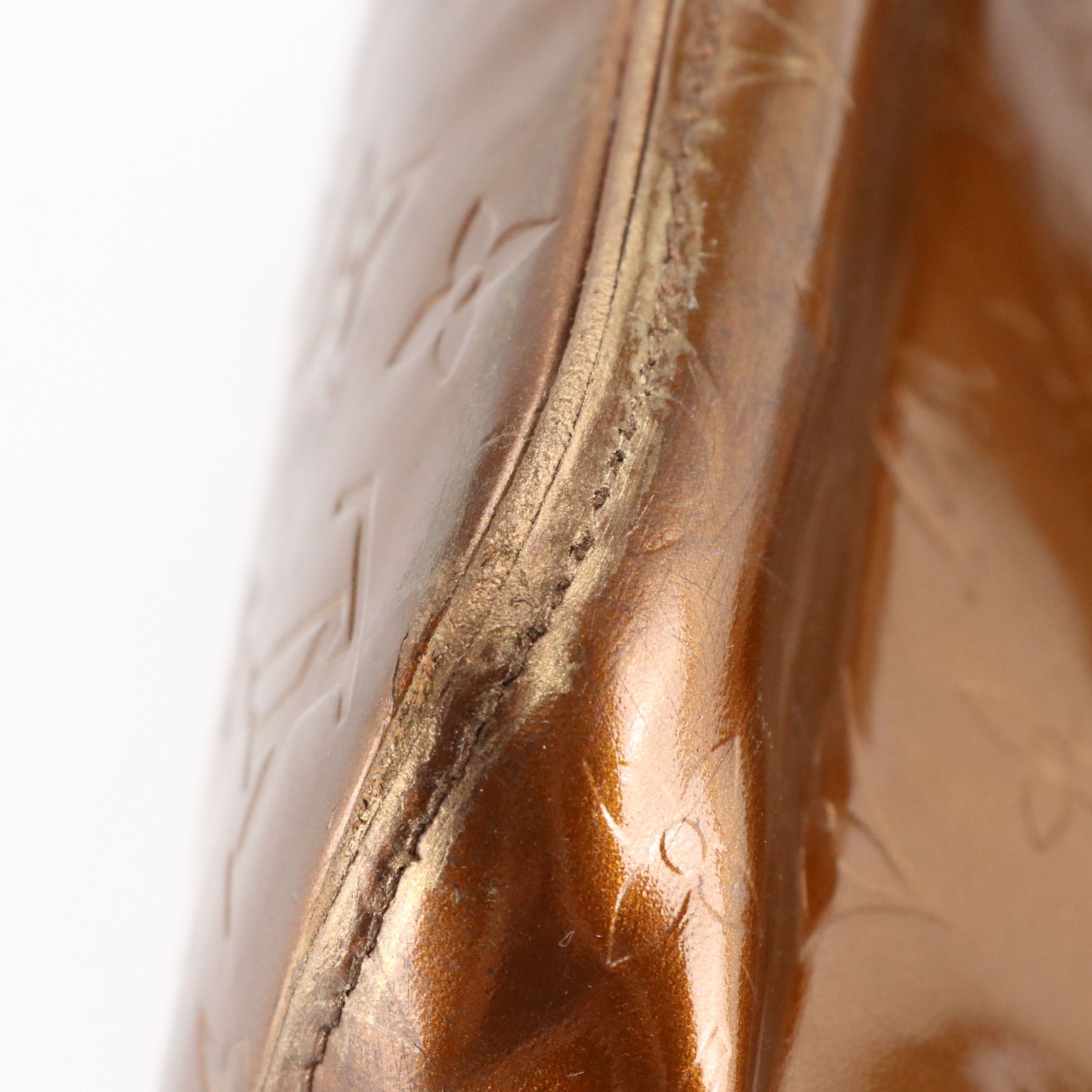 Louis Vuitton Houston Shoulder Bag in Bronze Monogram Vernis Leather