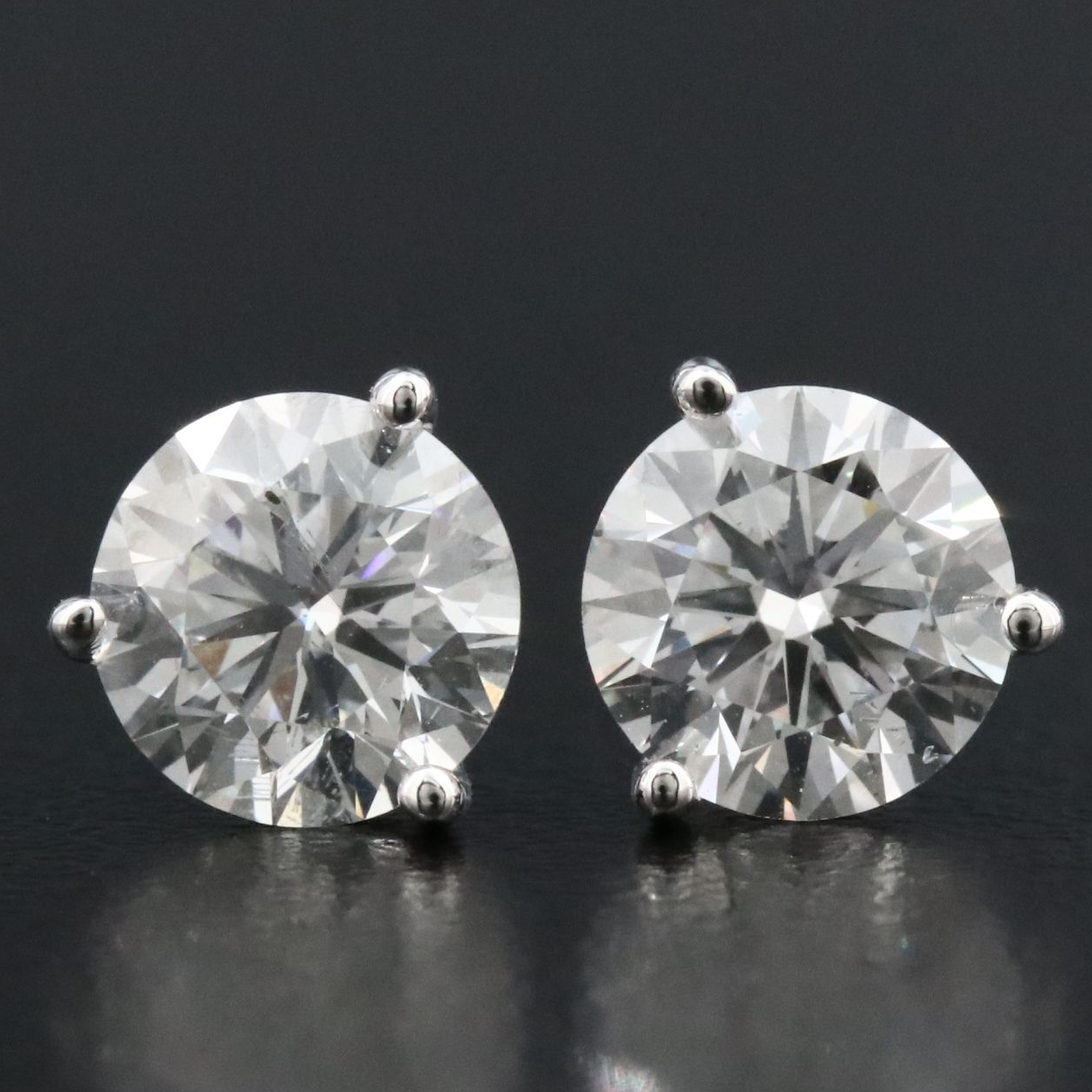 10K 2.00 CTW Lab Grown Diamond Stud Earrings