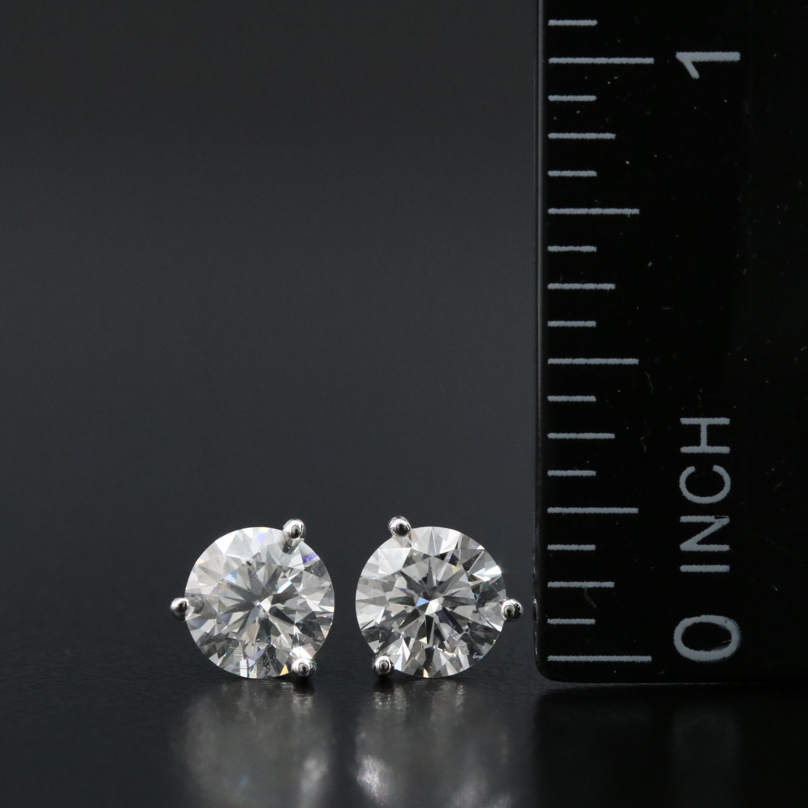 10K 2.00 CTW Lab Grown Diamond Stud Earrings