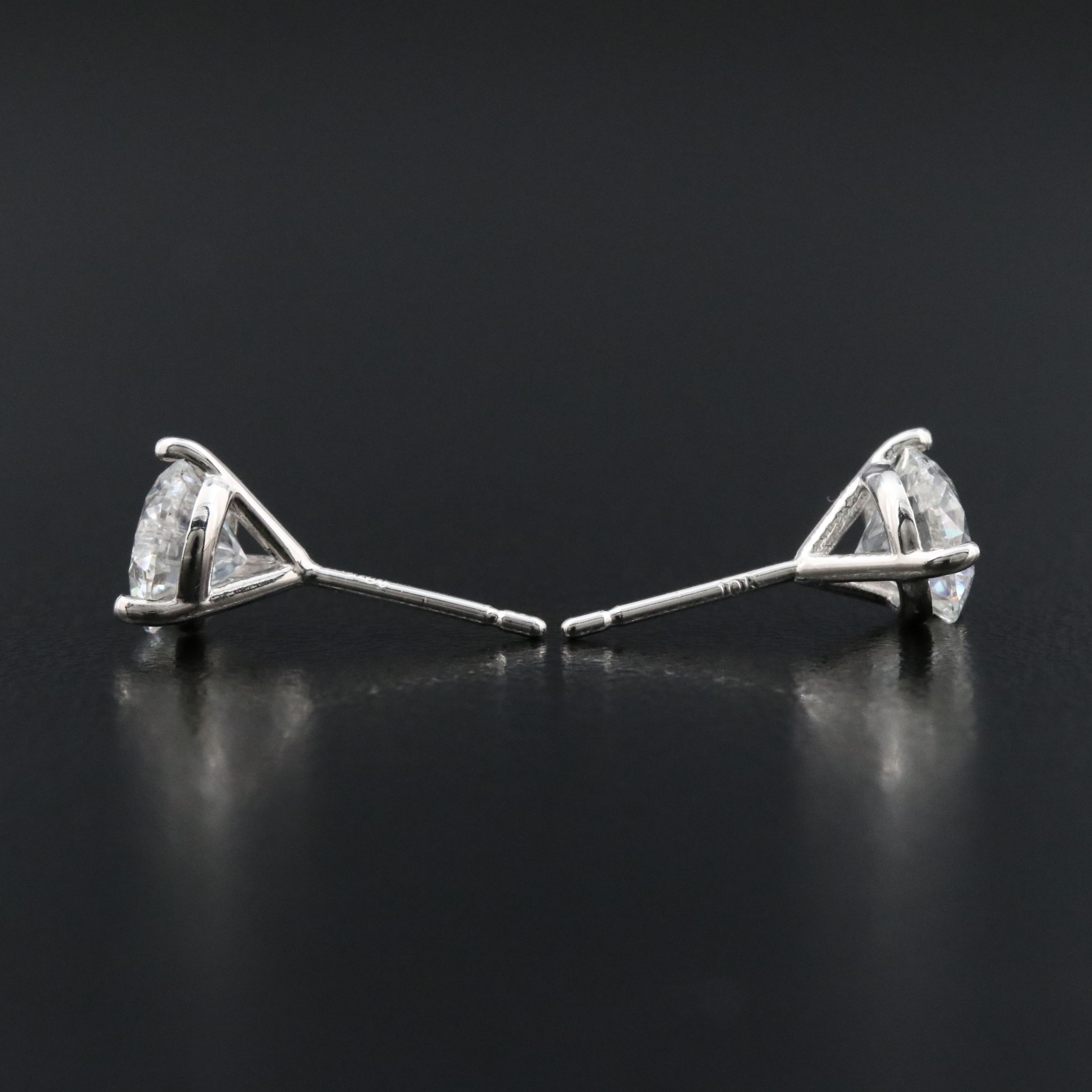 10K 2.00 CTW Lab Grown Diamond Stud Earrings