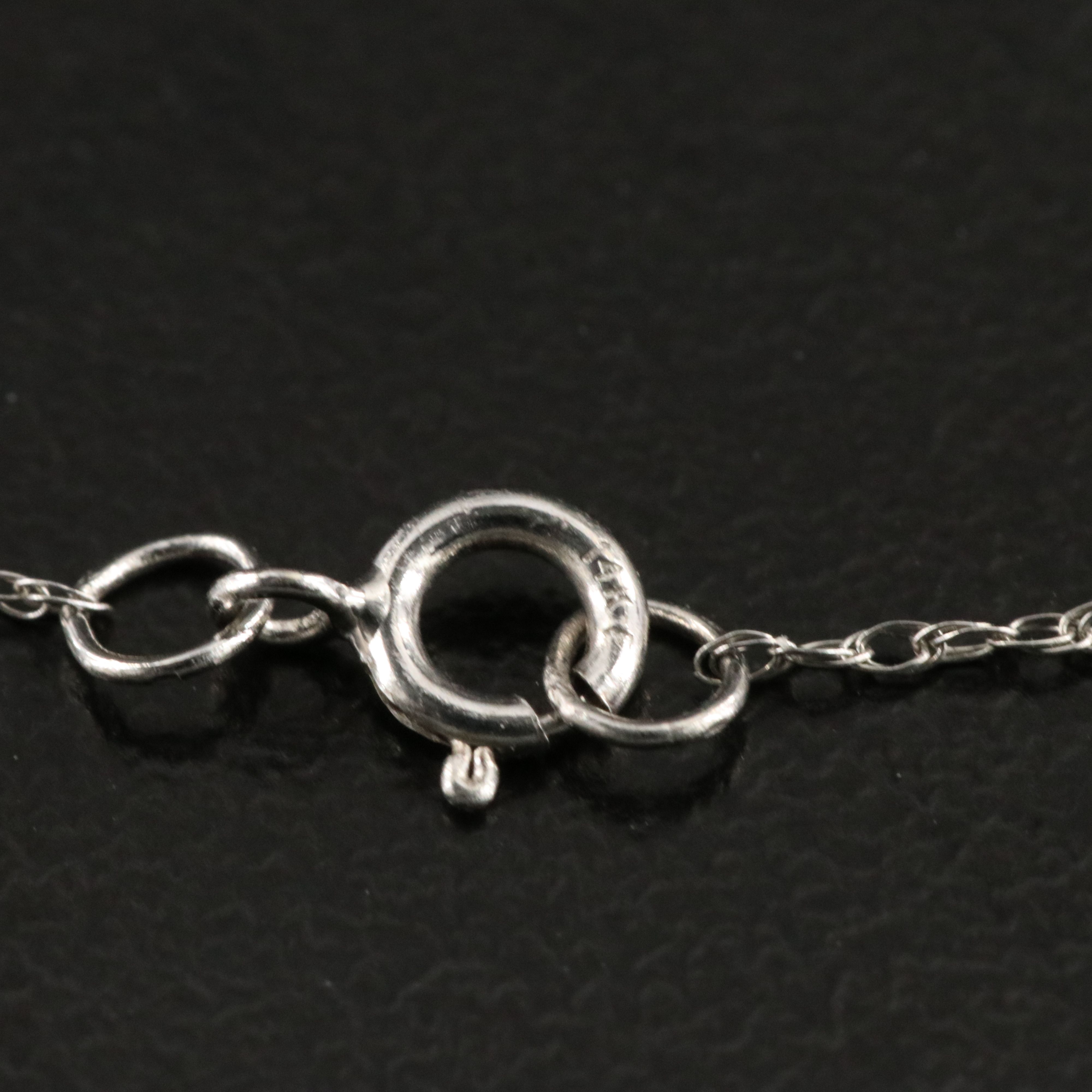 14K Opal and Diamond Pendant Necklace