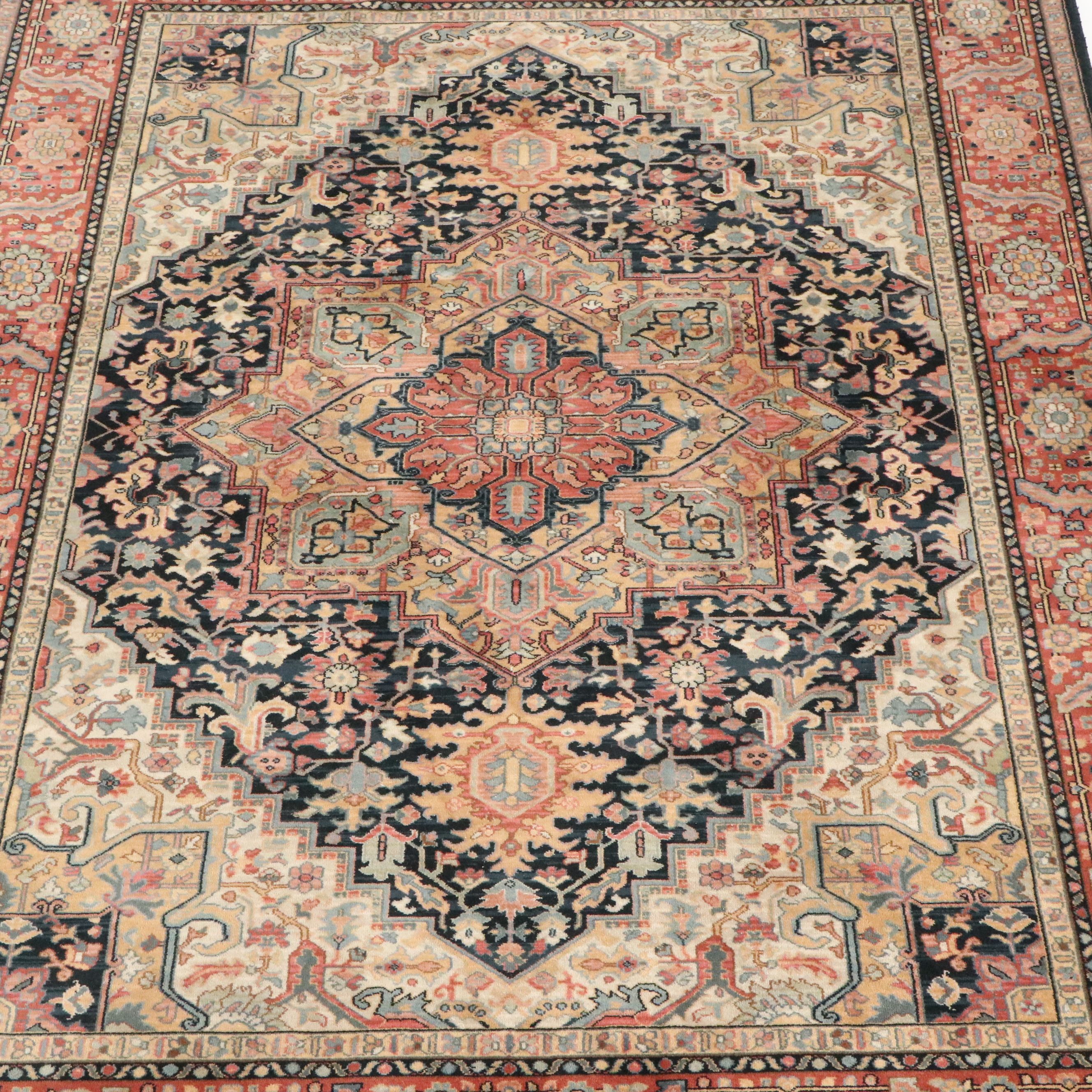 8'8 x 12'9 Power Loomed Karastan Navy Heriz Room-Sized Rug