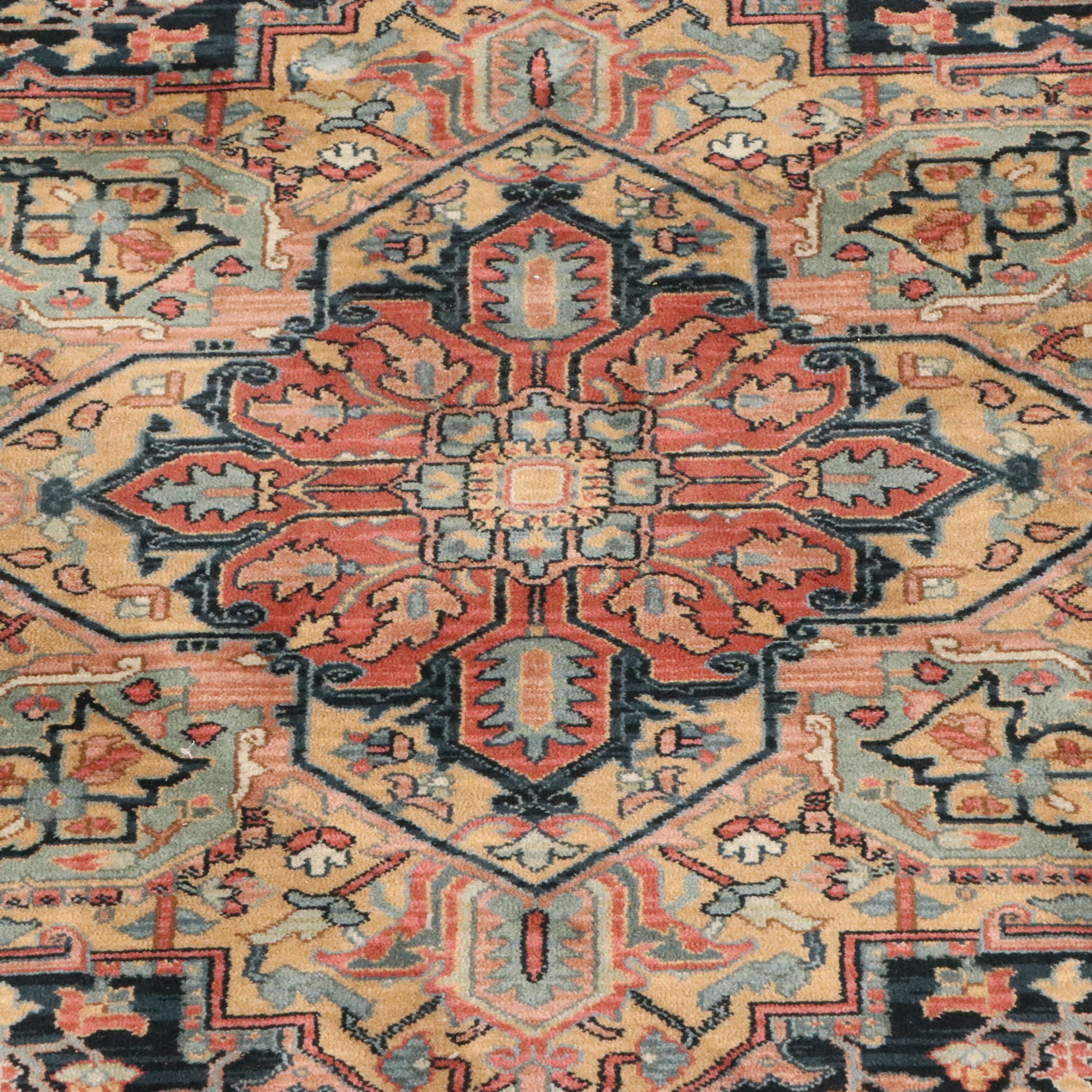 8'8 x 12'9 Power Loomed Karastan Navy Heriz Room-Sized Rug