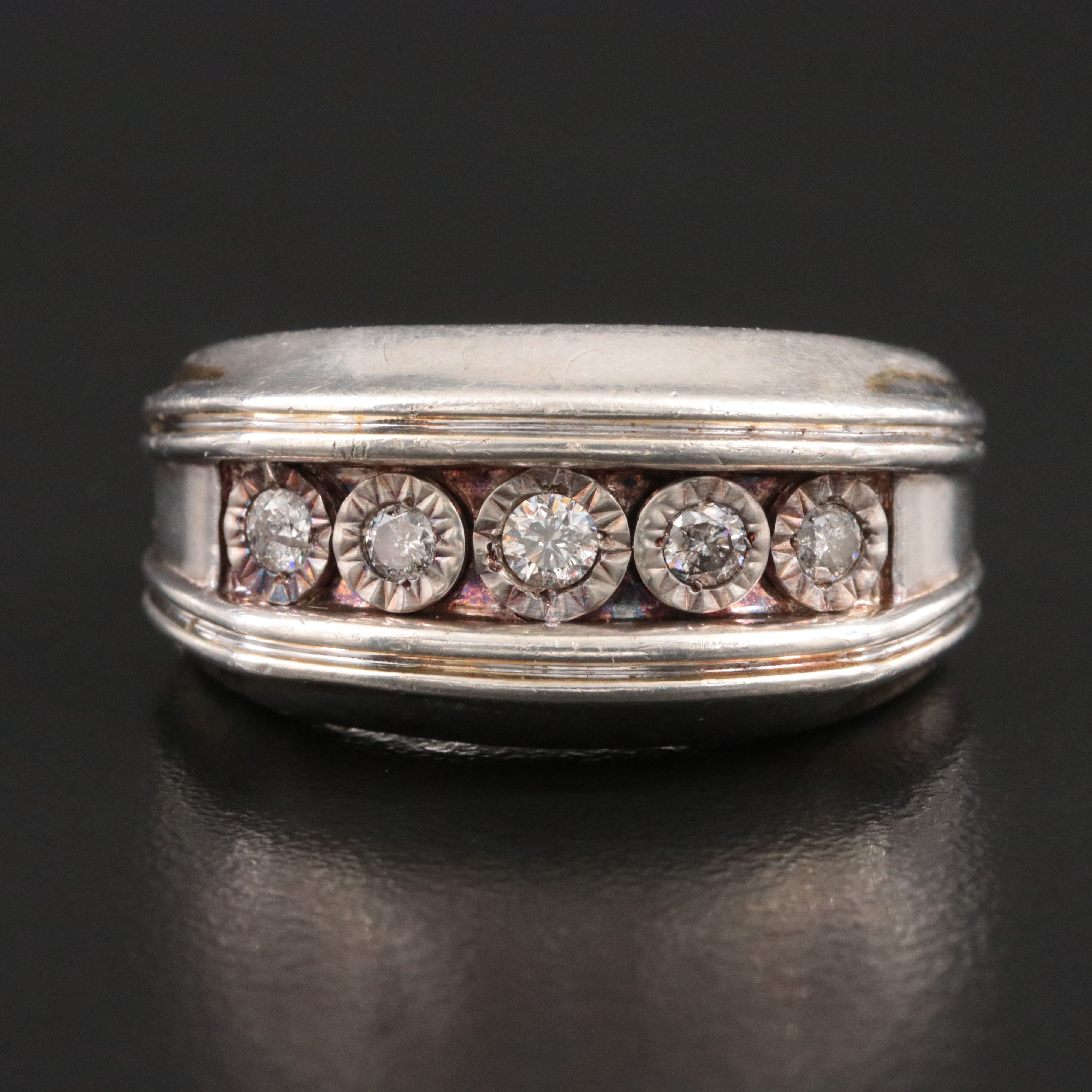 Sterling Diamond Ring