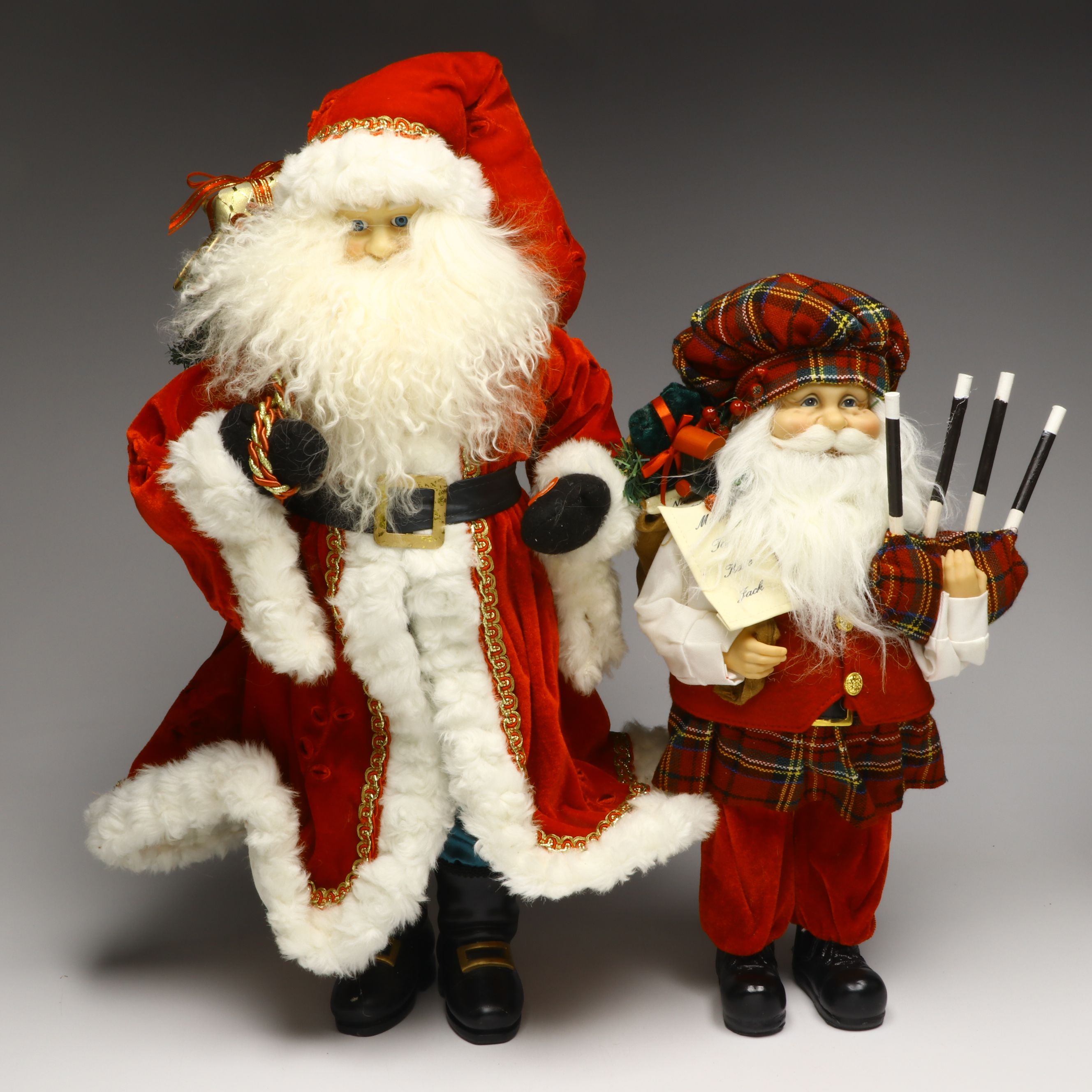 Lighted Tree Topper and More Christmas Santa Claus Figurines