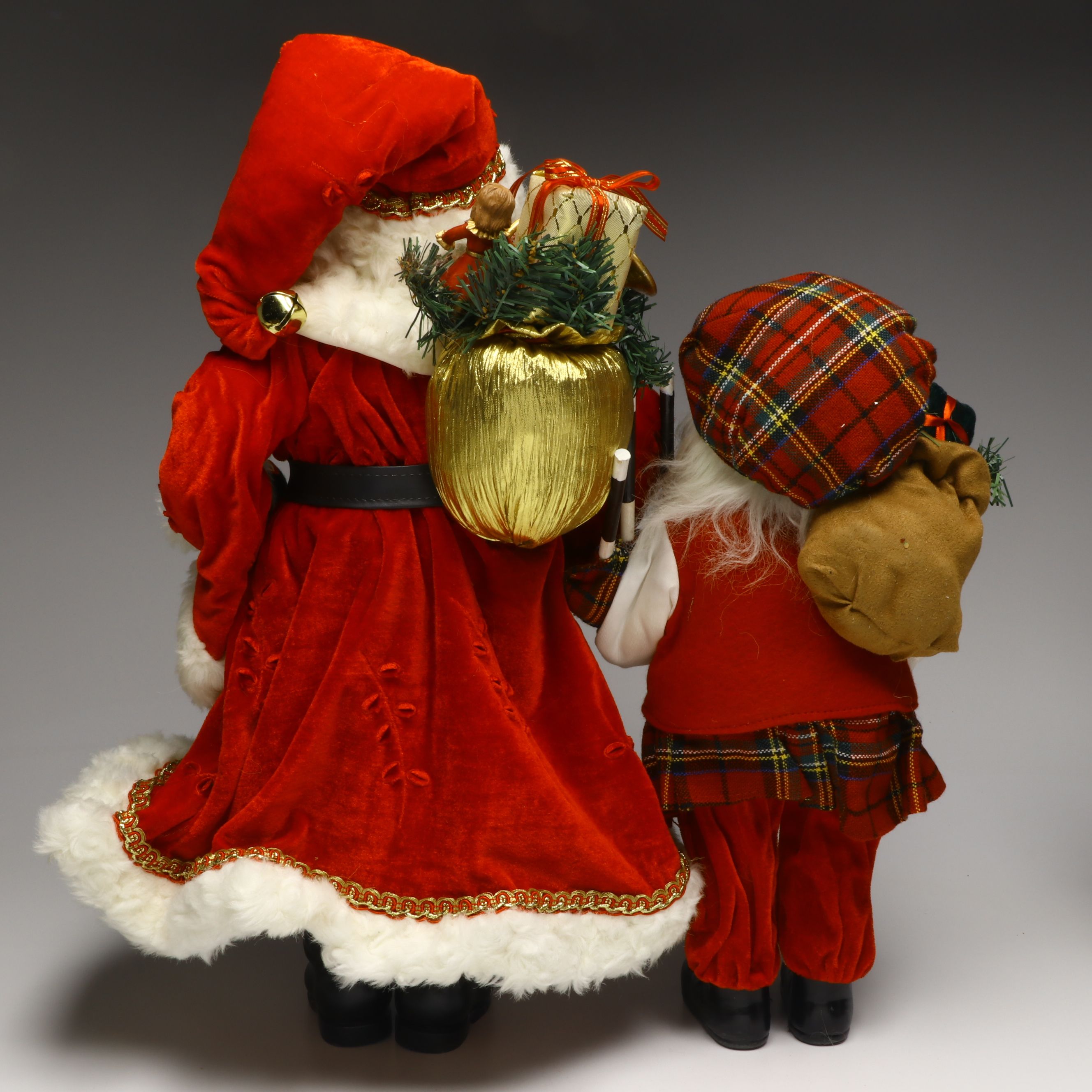 Lighted Tree Topper and More Christmas Santa Claus Figurines