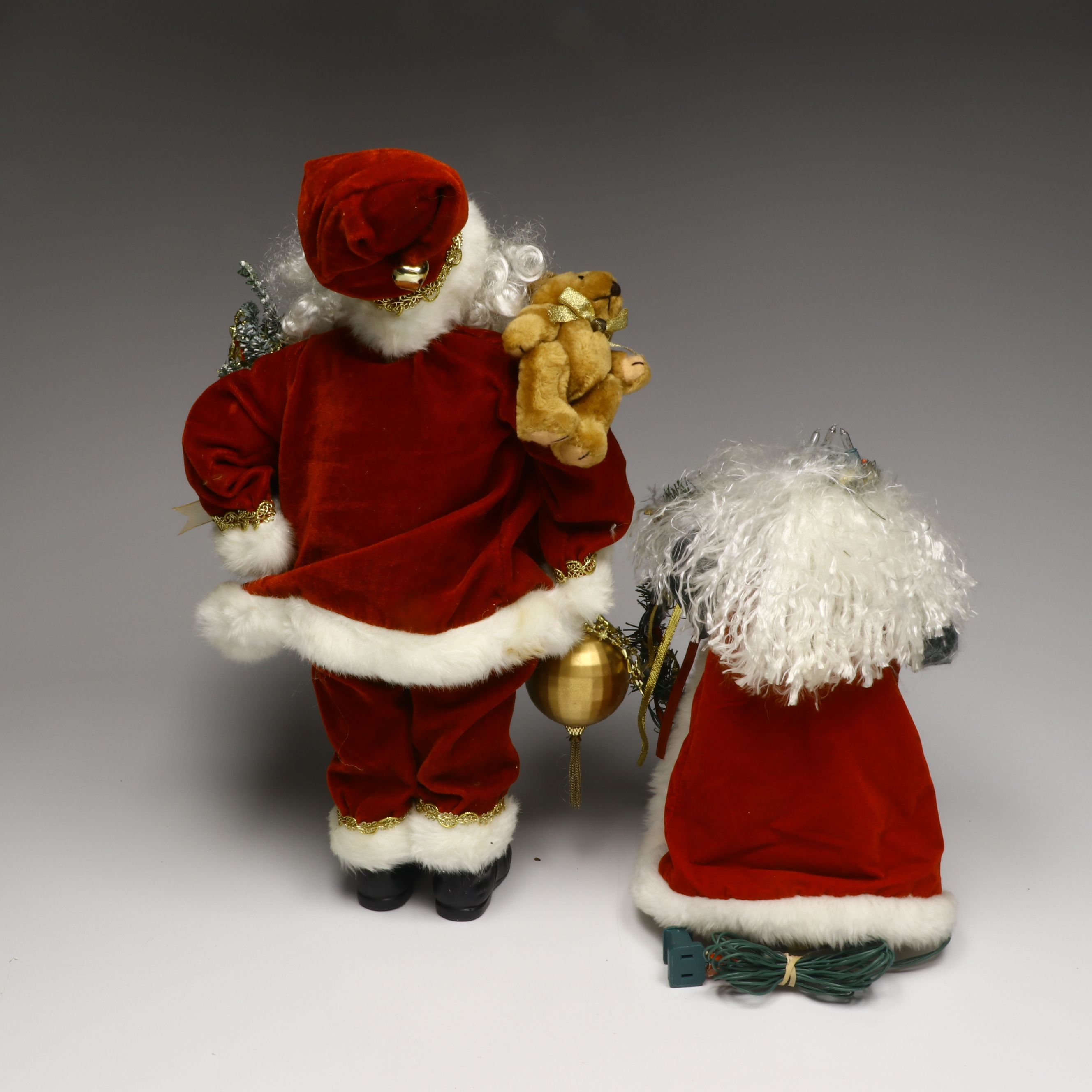 Lighted Tree Topper and More Christmas Santa Claus Figurines