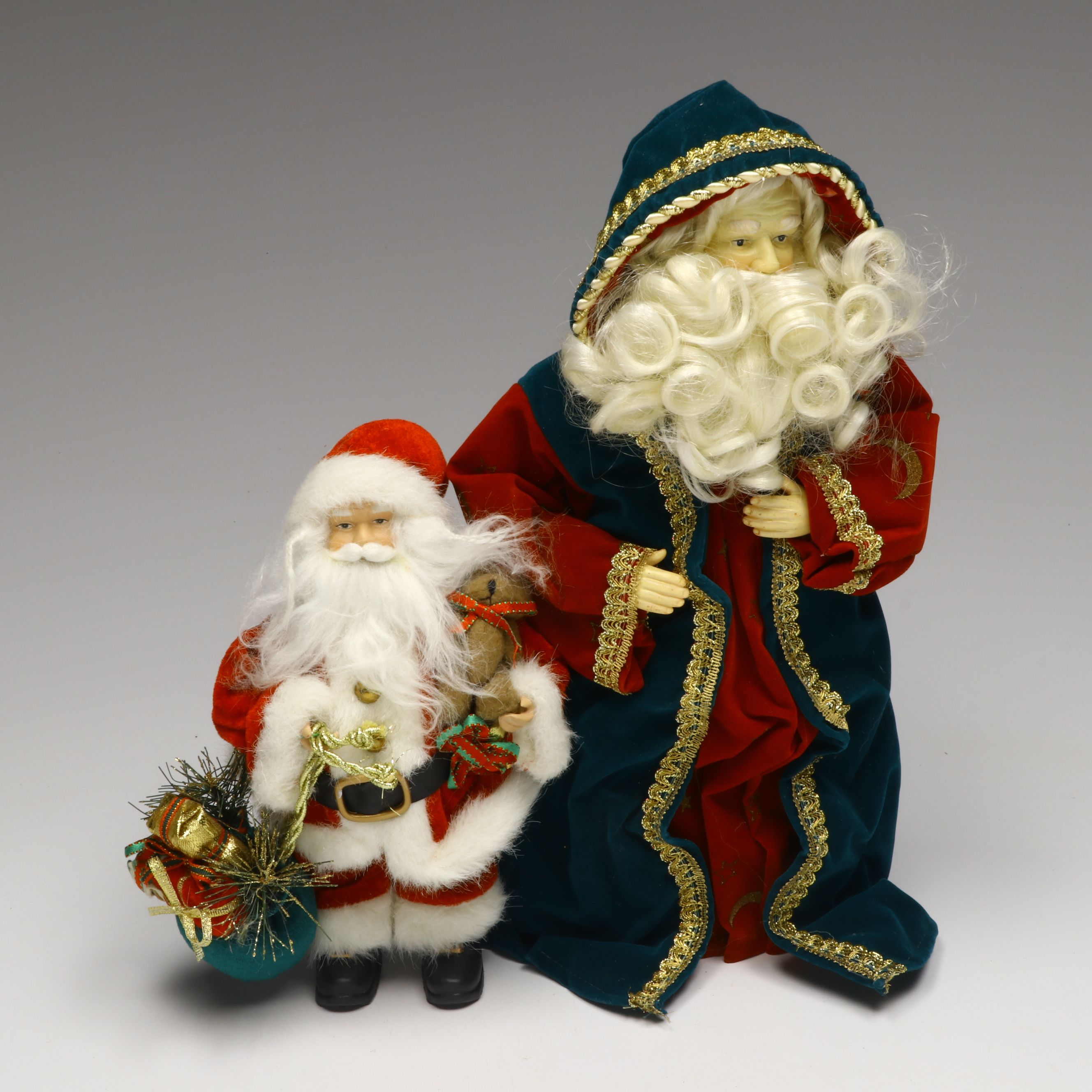 Lighted Tree Topper and More Christmas Santa Claus Figurines