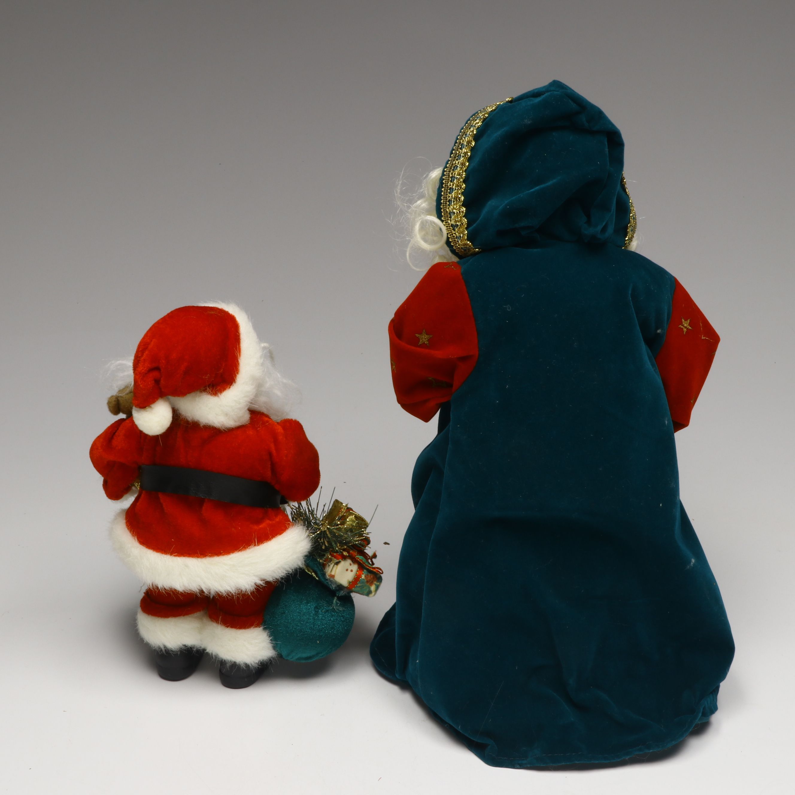 Lighted Tree Topper and More Christmas Santa Claus Figurines