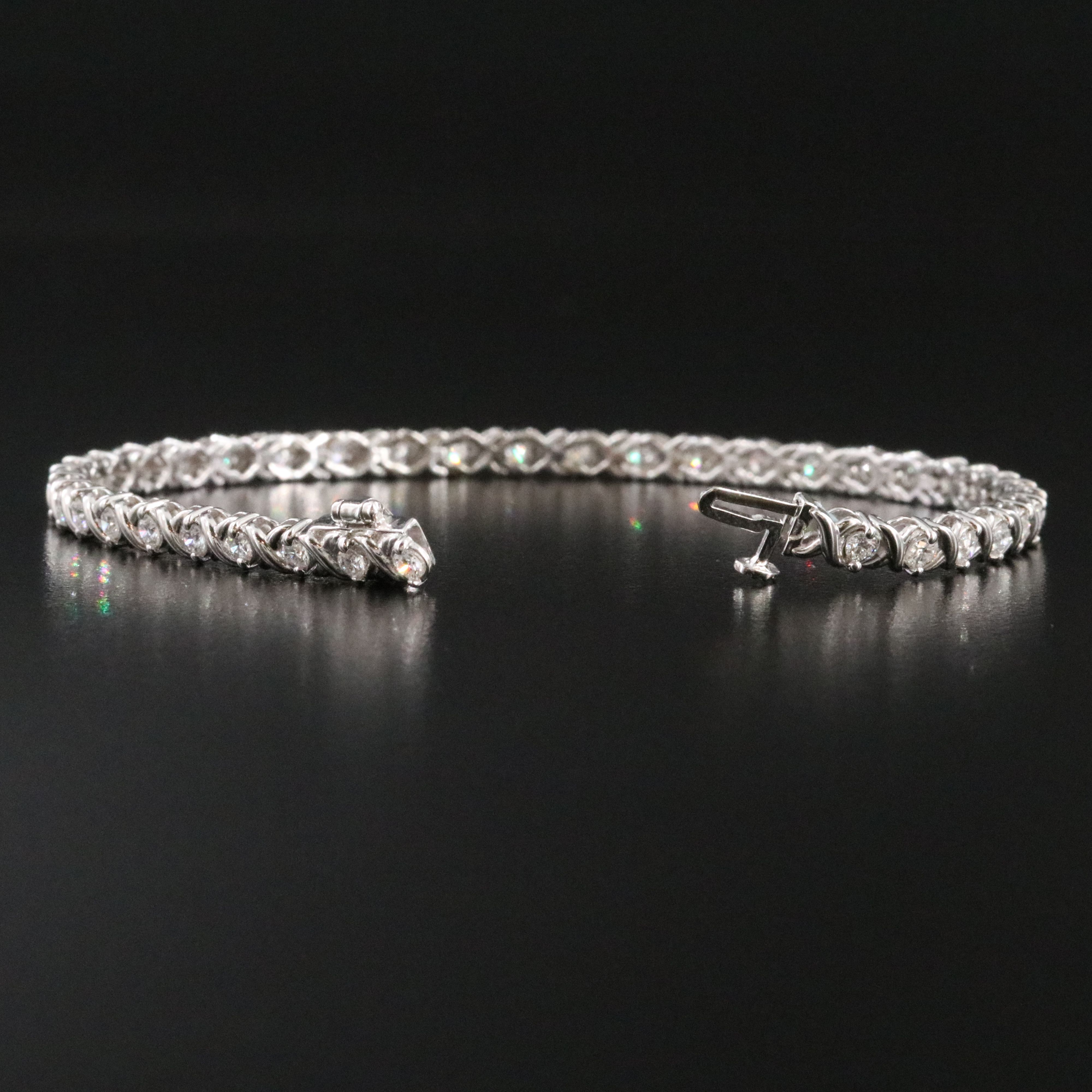 10K  2.90 CTW Lab Grown Diamond X Bracelet