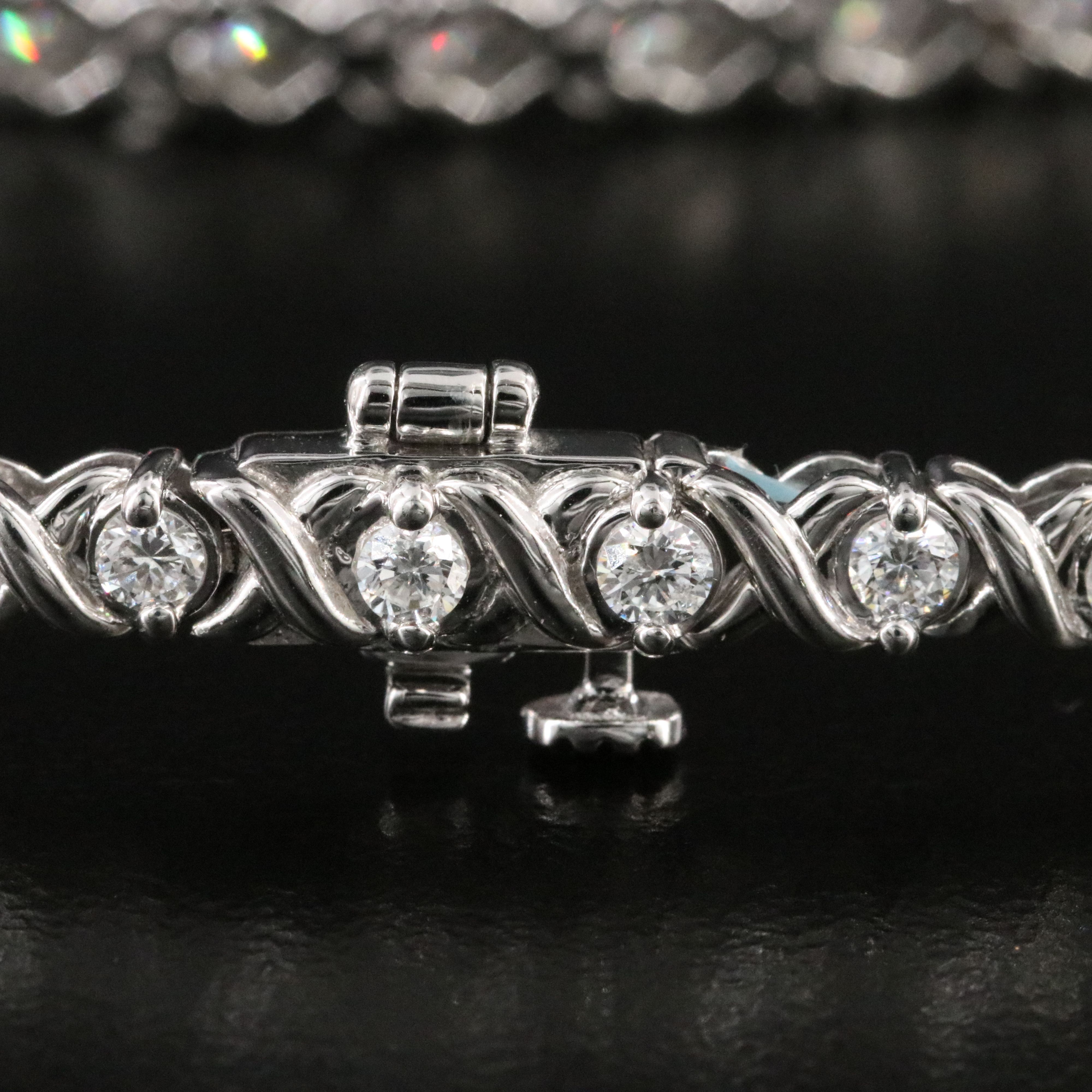 10K  2.90 CTW Lab Grown Diamond X Bracelet