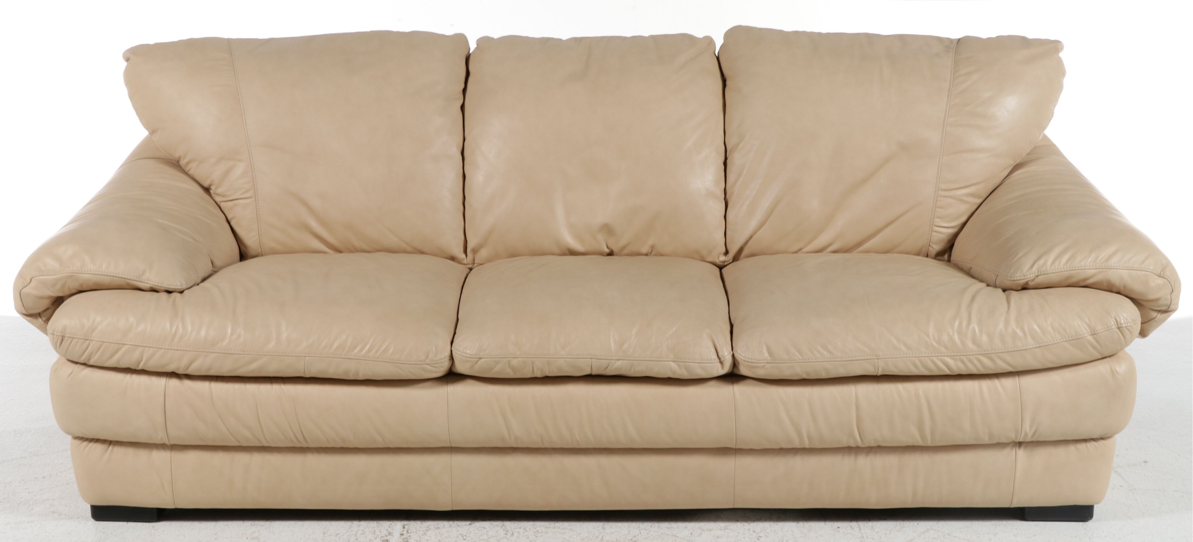 Natuzzi Leather Three-Seat Sofa, Late 20th Century