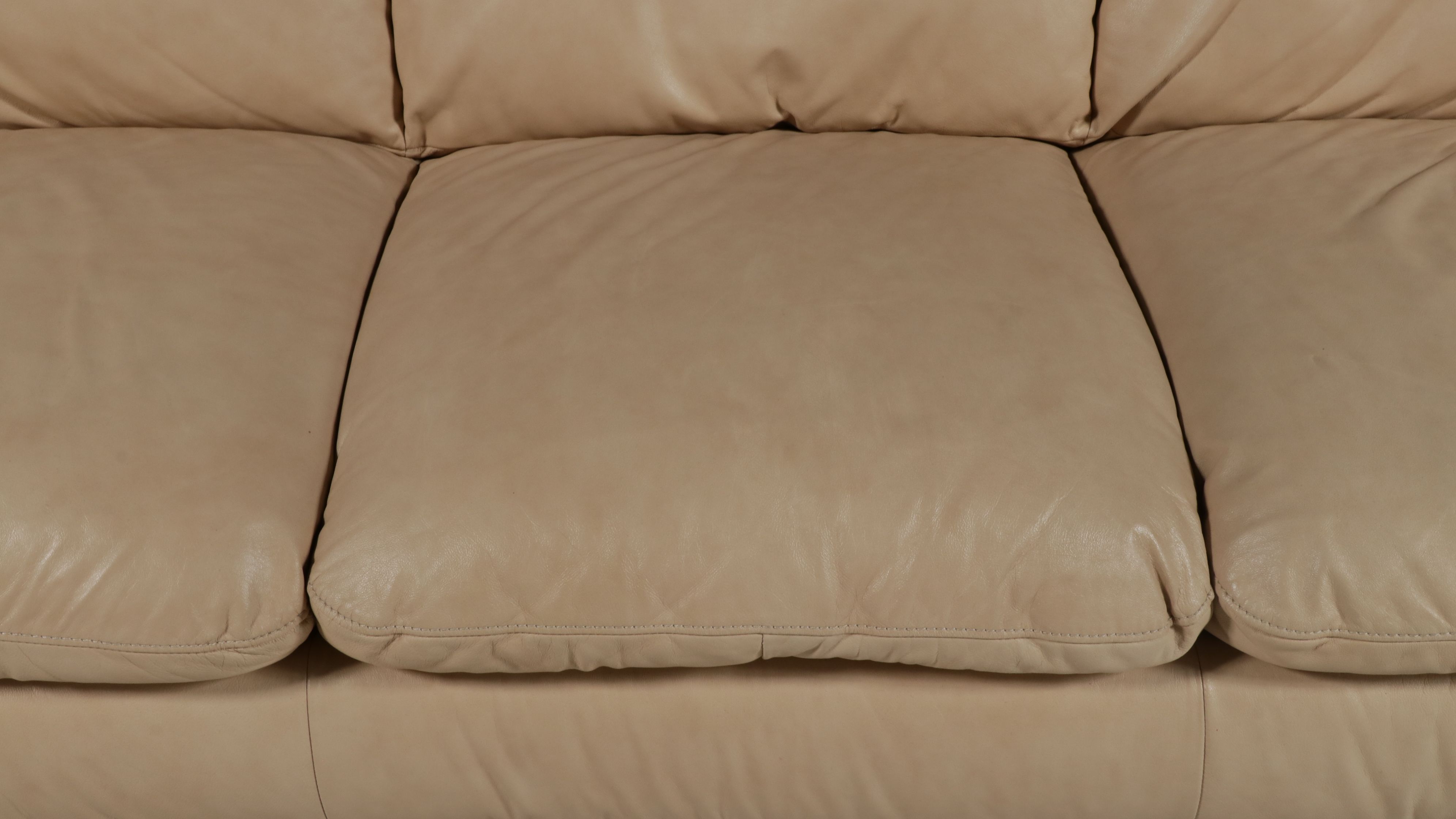 Natuzzi Leather Three-Seat Sofa, Late 20th Century