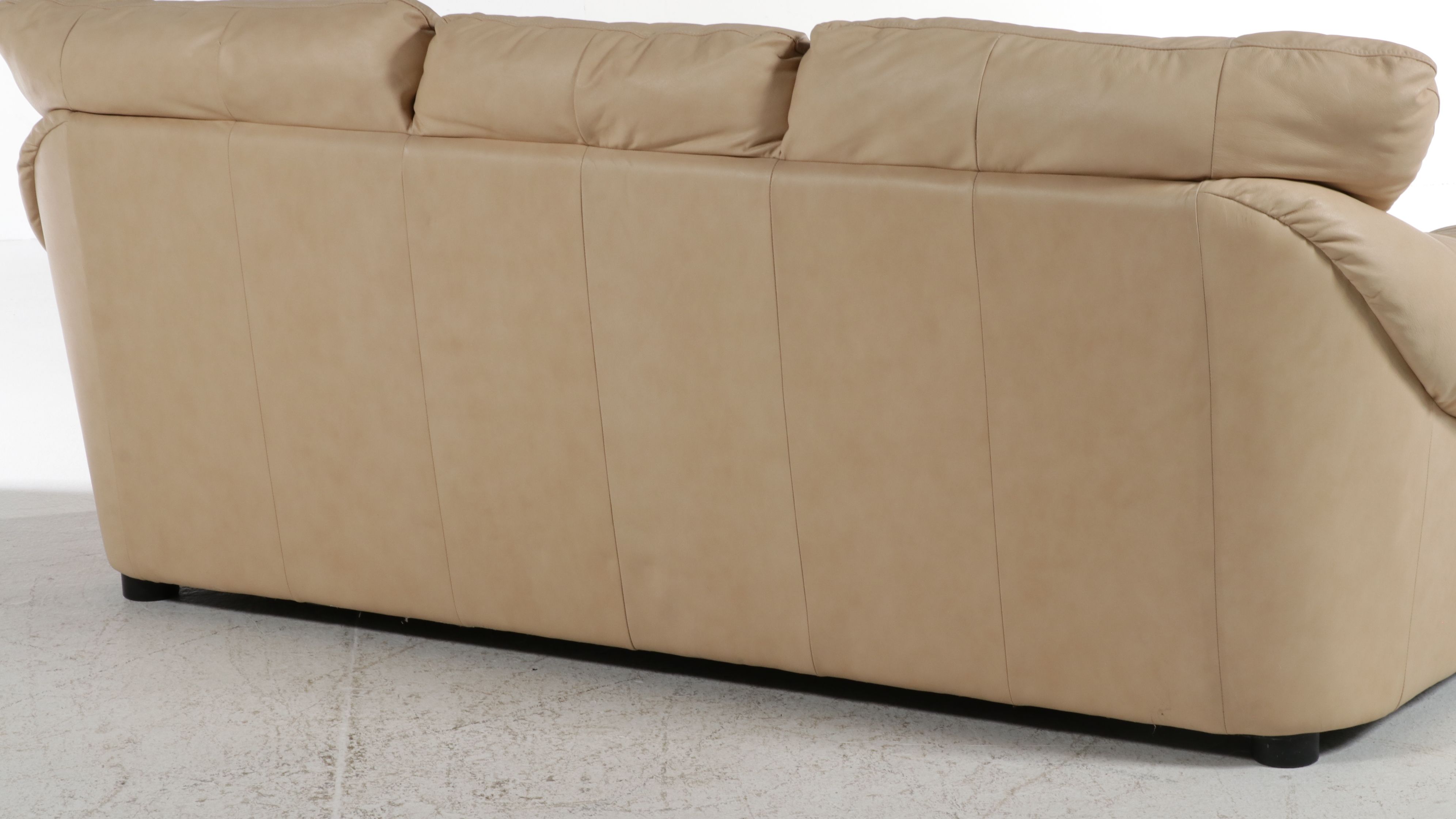 Natuzzi Leather Three-Seat Sofa, Late 20th Century