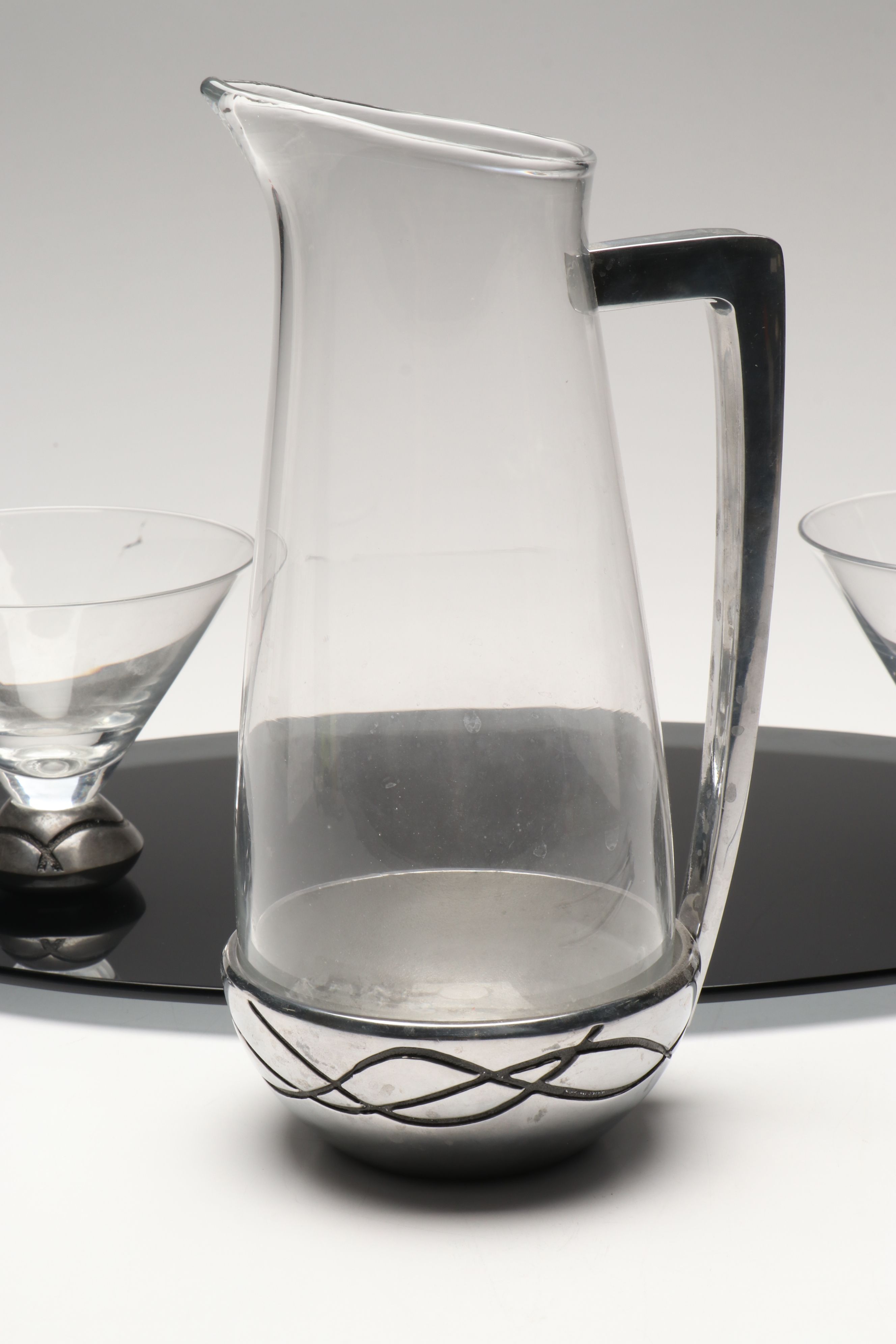 Lenox "Vibe" Glass and Chrome Finish Martini Set, 2004-2014