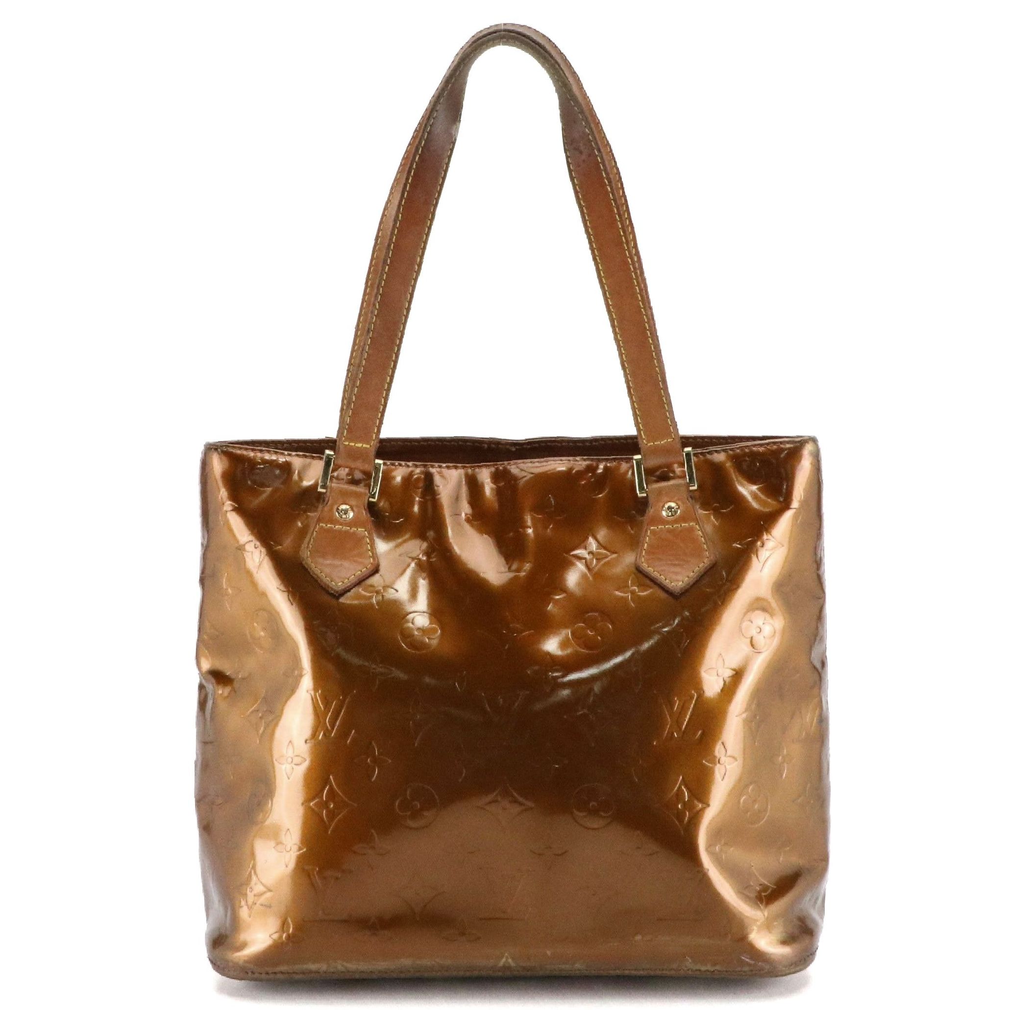 Louis Vuitton Houston Shoulder Bag in Bronze Monogram Vernis Leather