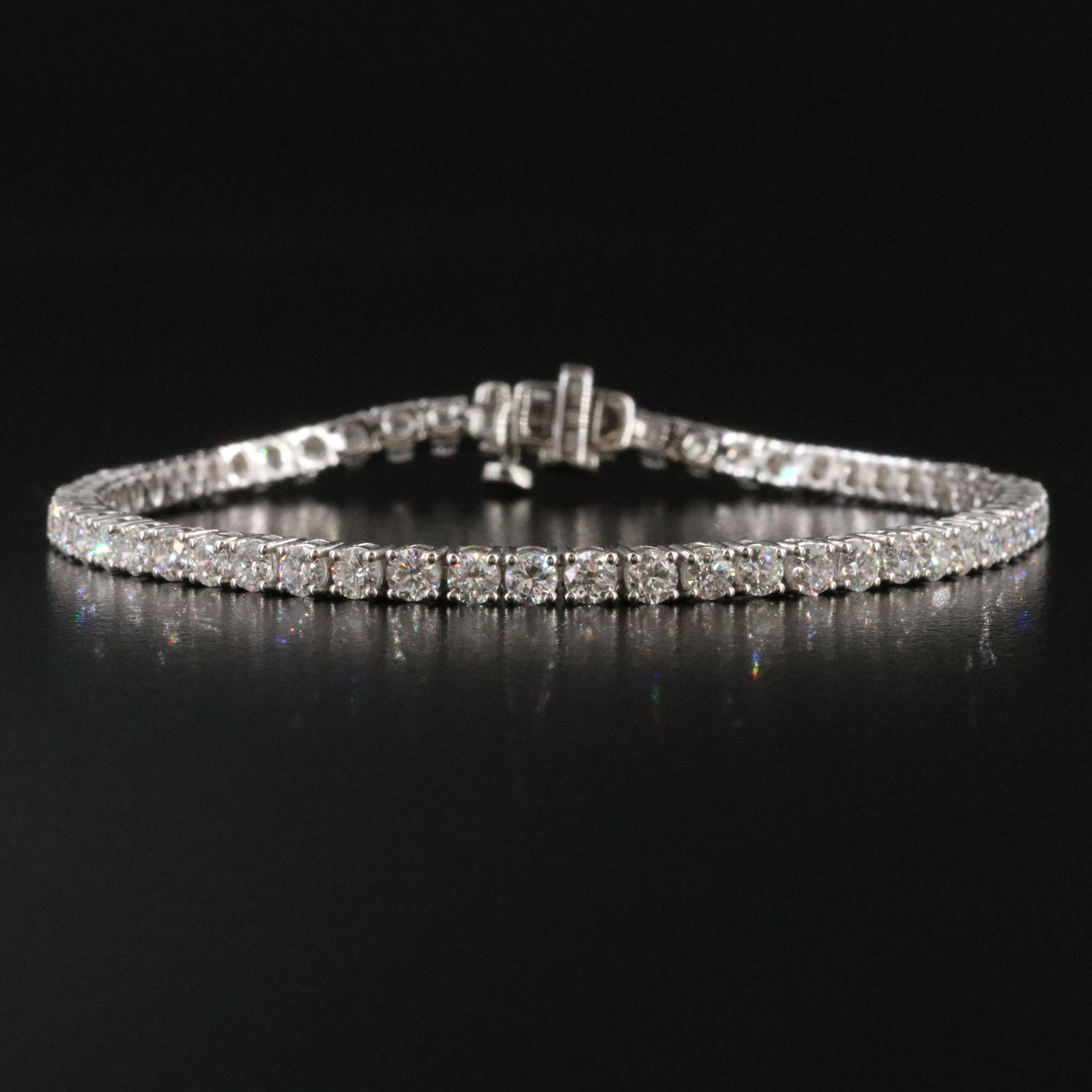 Sterling 5.00 CTW Lab Grown Diamond Line Bracelet