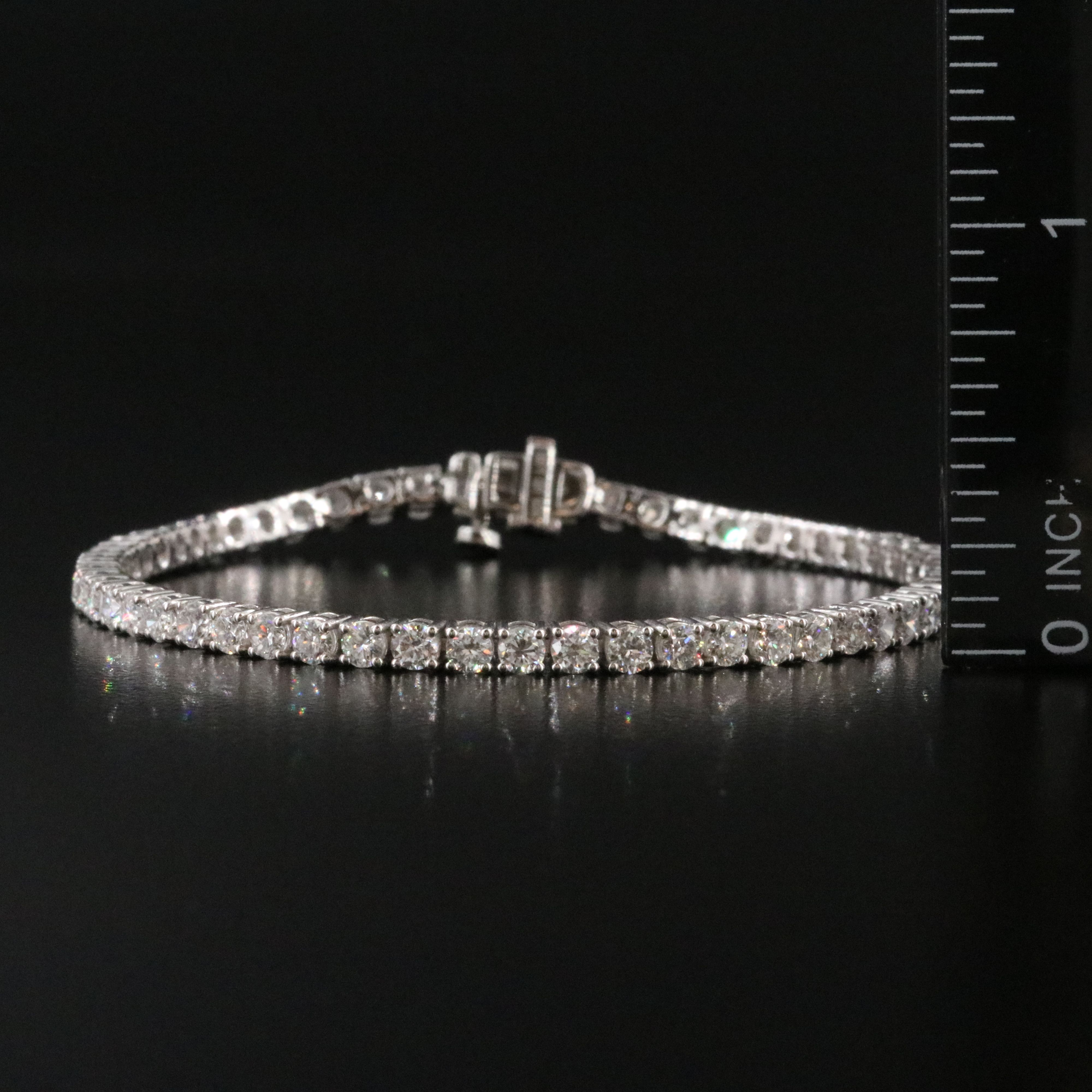 Sterling 5.00 CTW Lab Grown Diamond Line Bracelet